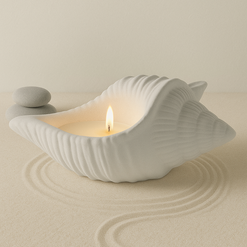 Atelier Deniz Kabuğu Soya Mum - Büyük - 3