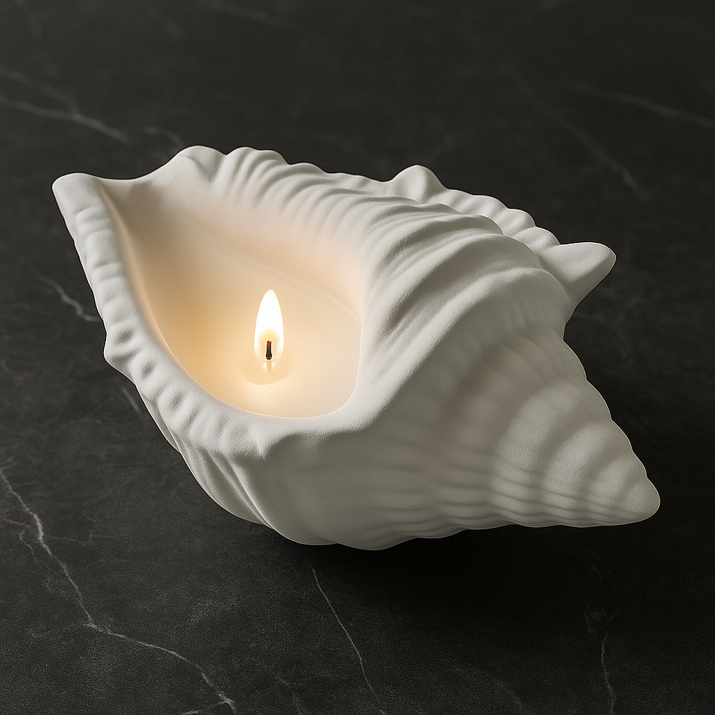 Atelier Deniz Kabuğu Soya Mum - Büyük - 4