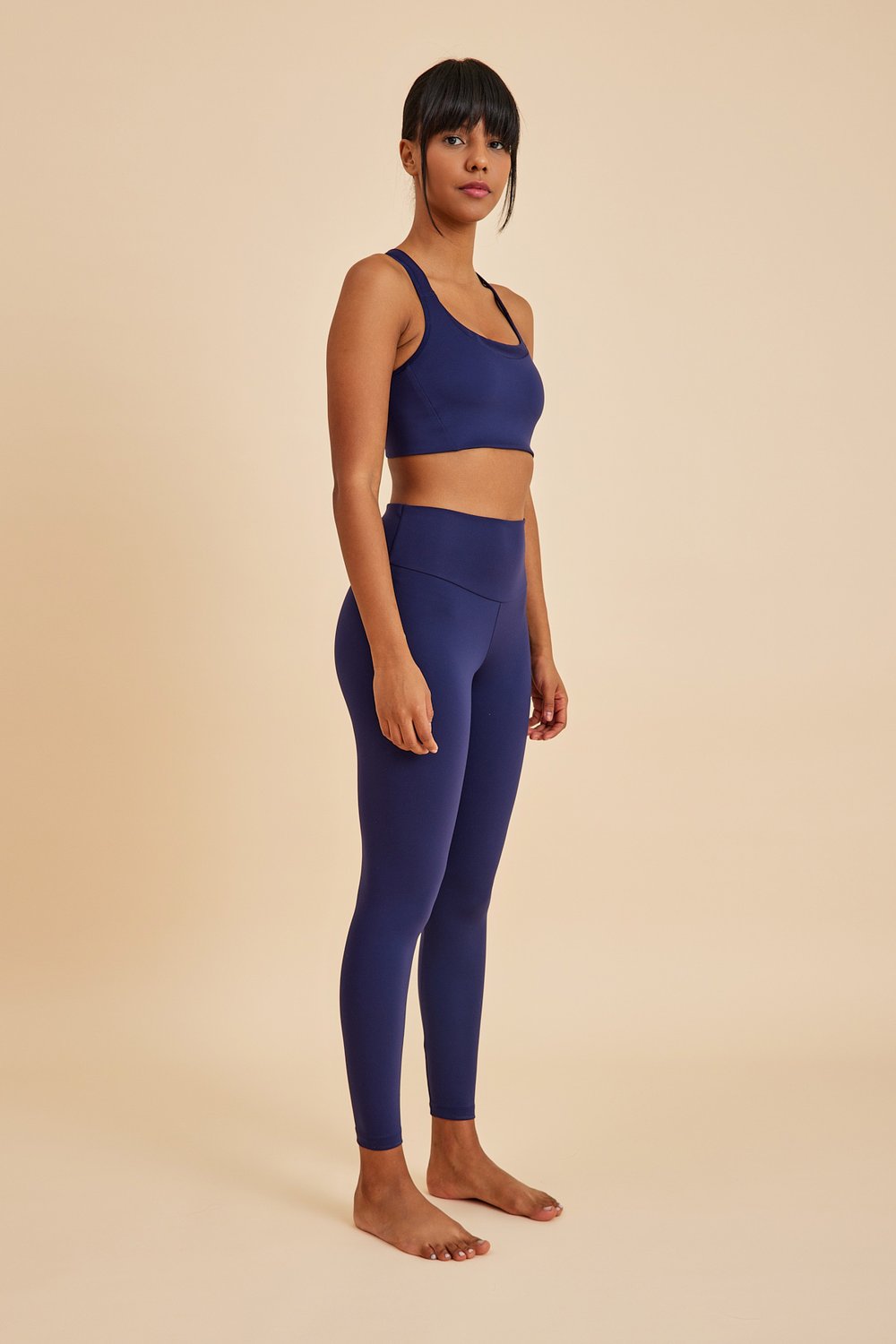 Amarelle-Sportive Lacivert Light Touch Uzun Toparlayıcı Spor Taytı-Activewear-2-fleurdirect.live