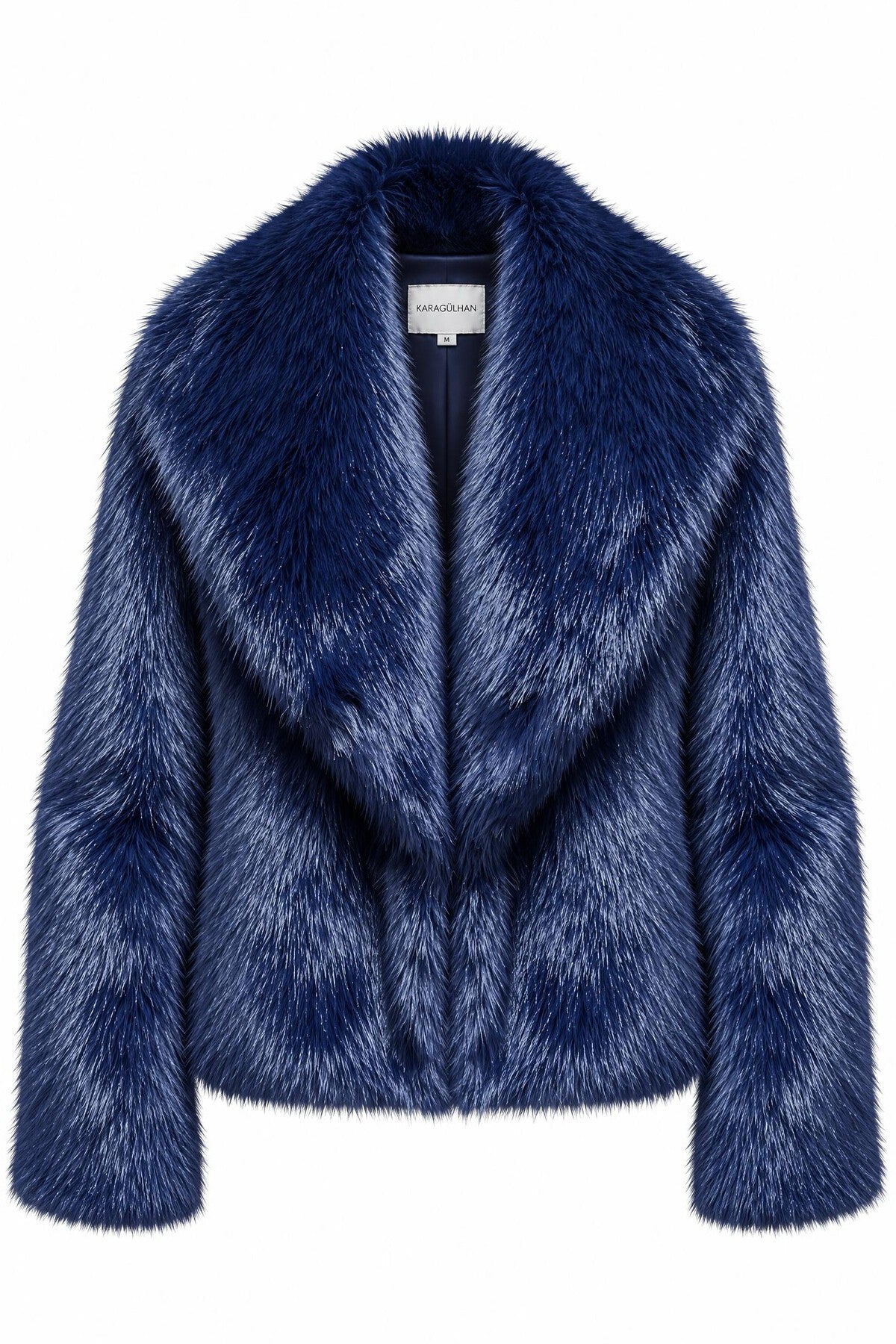 Shawl-Collar Faux Fur Jacket
