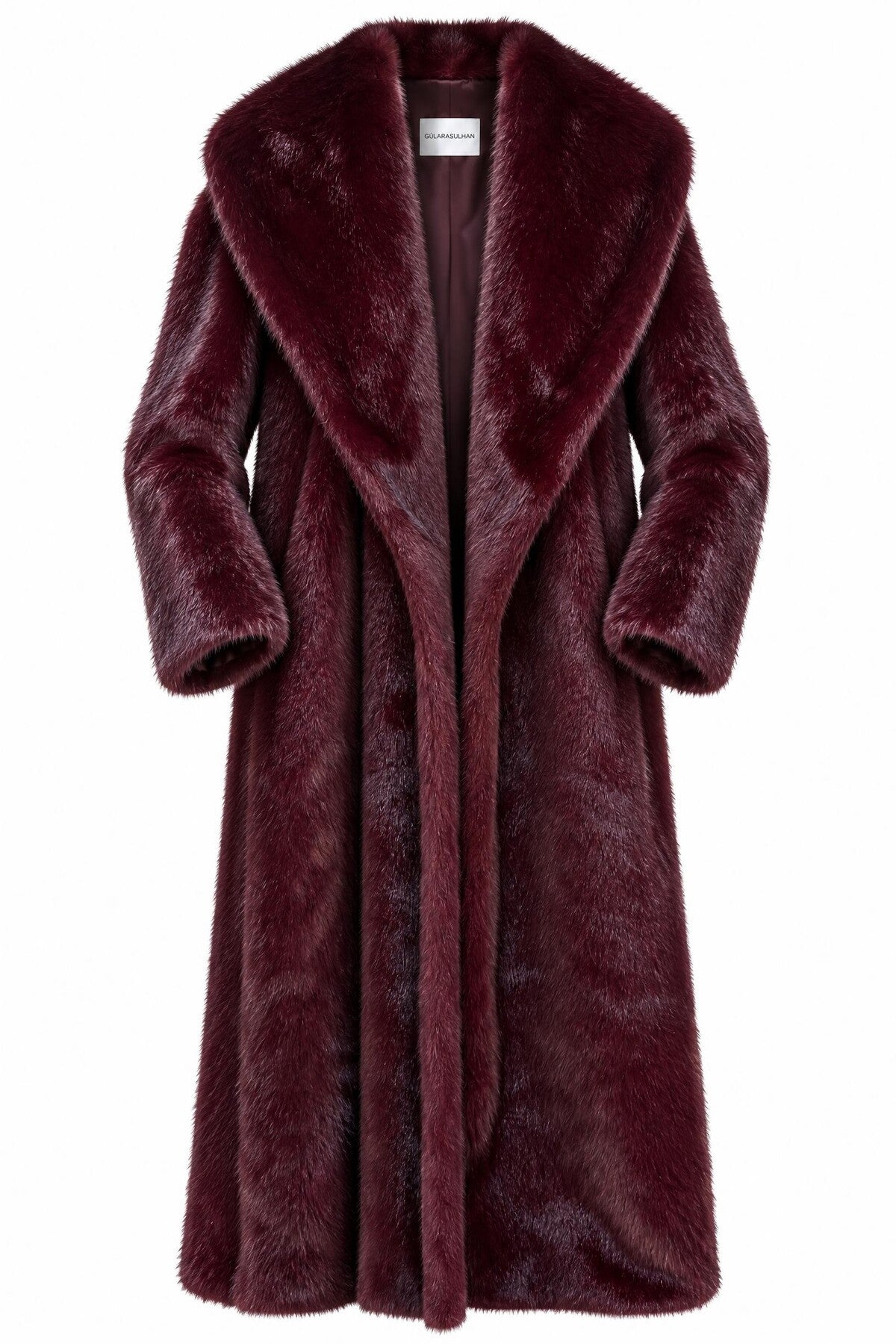 Shawl-Collar Long Fur Coat