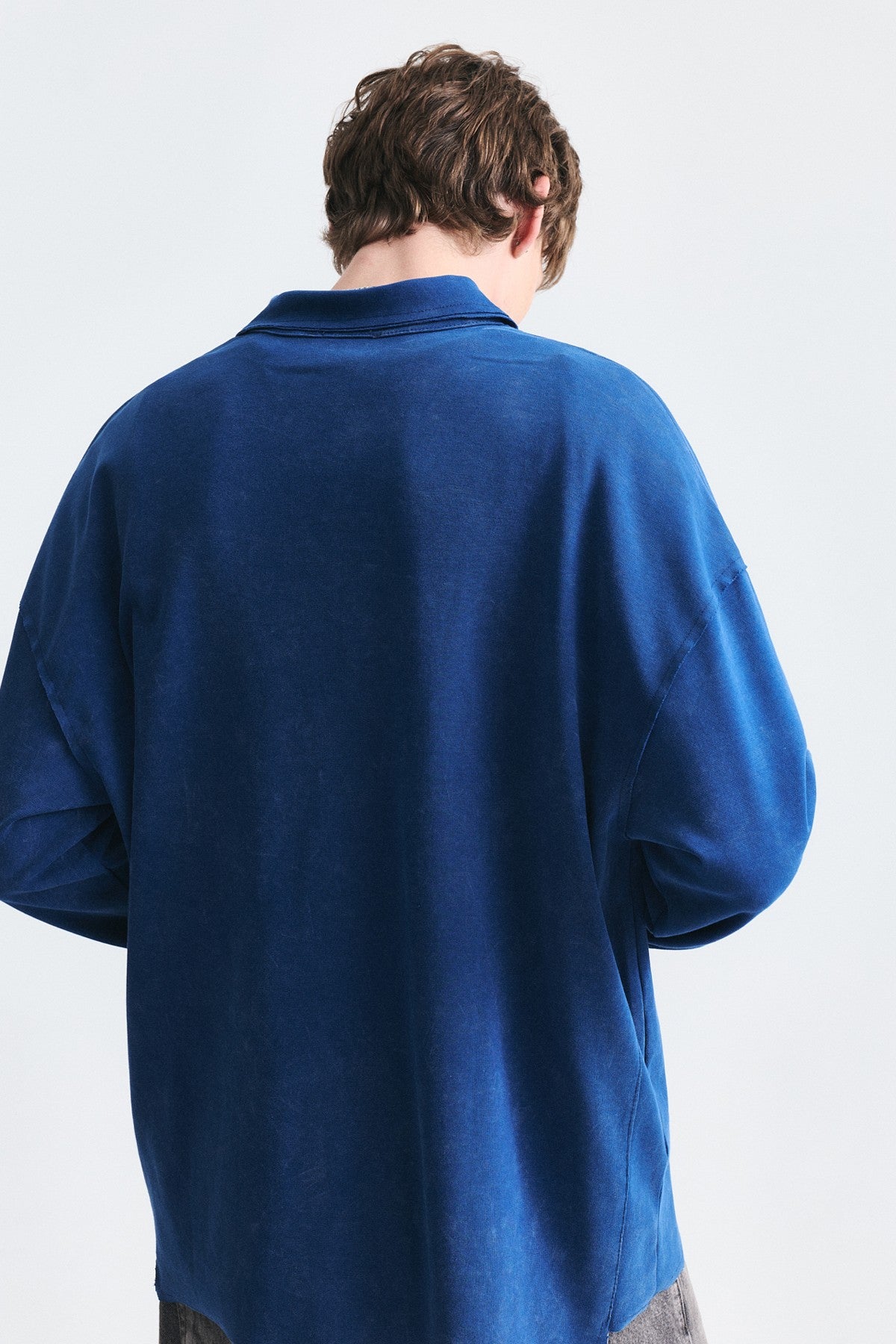Relax Fit Polo Yaka Sweatshirt