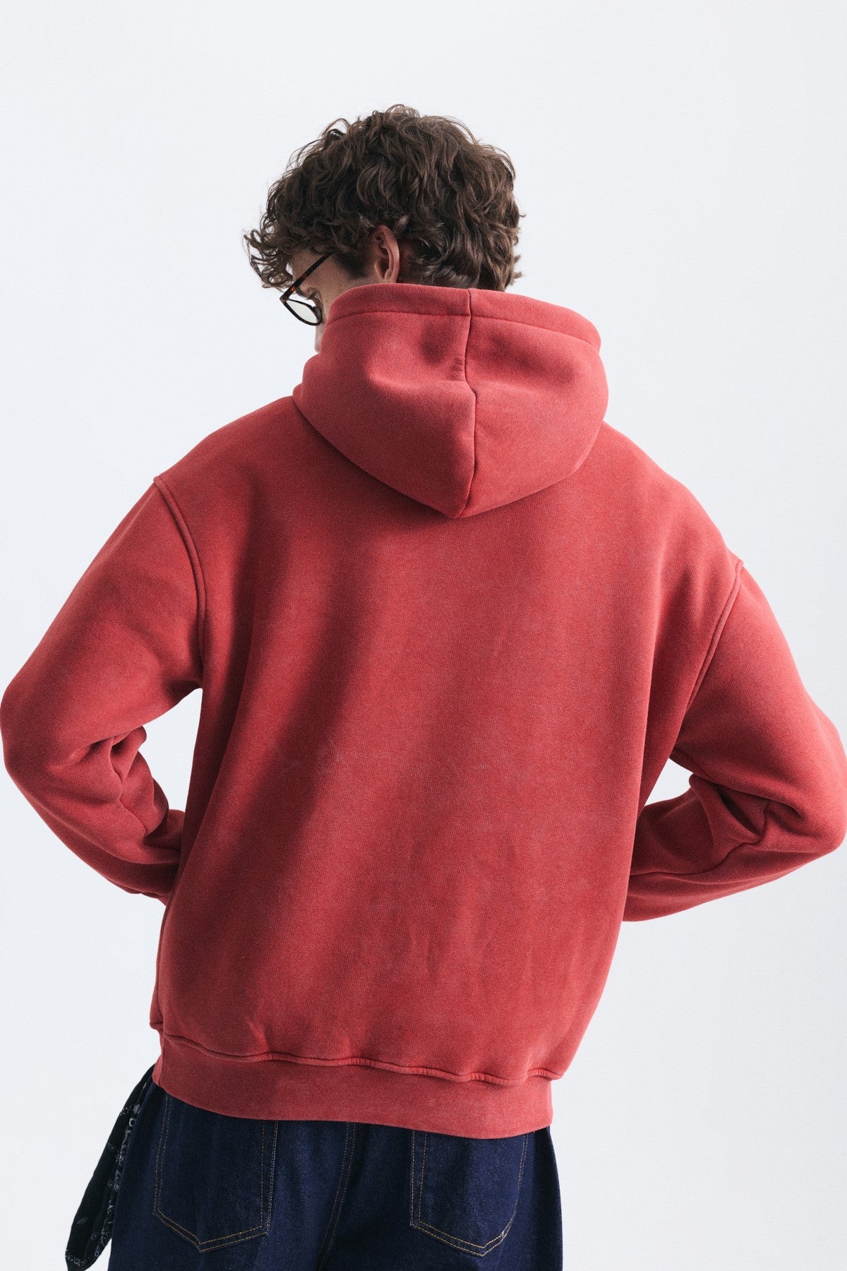 Nakışlı Oversize Kapüşonlu Sweatshirt