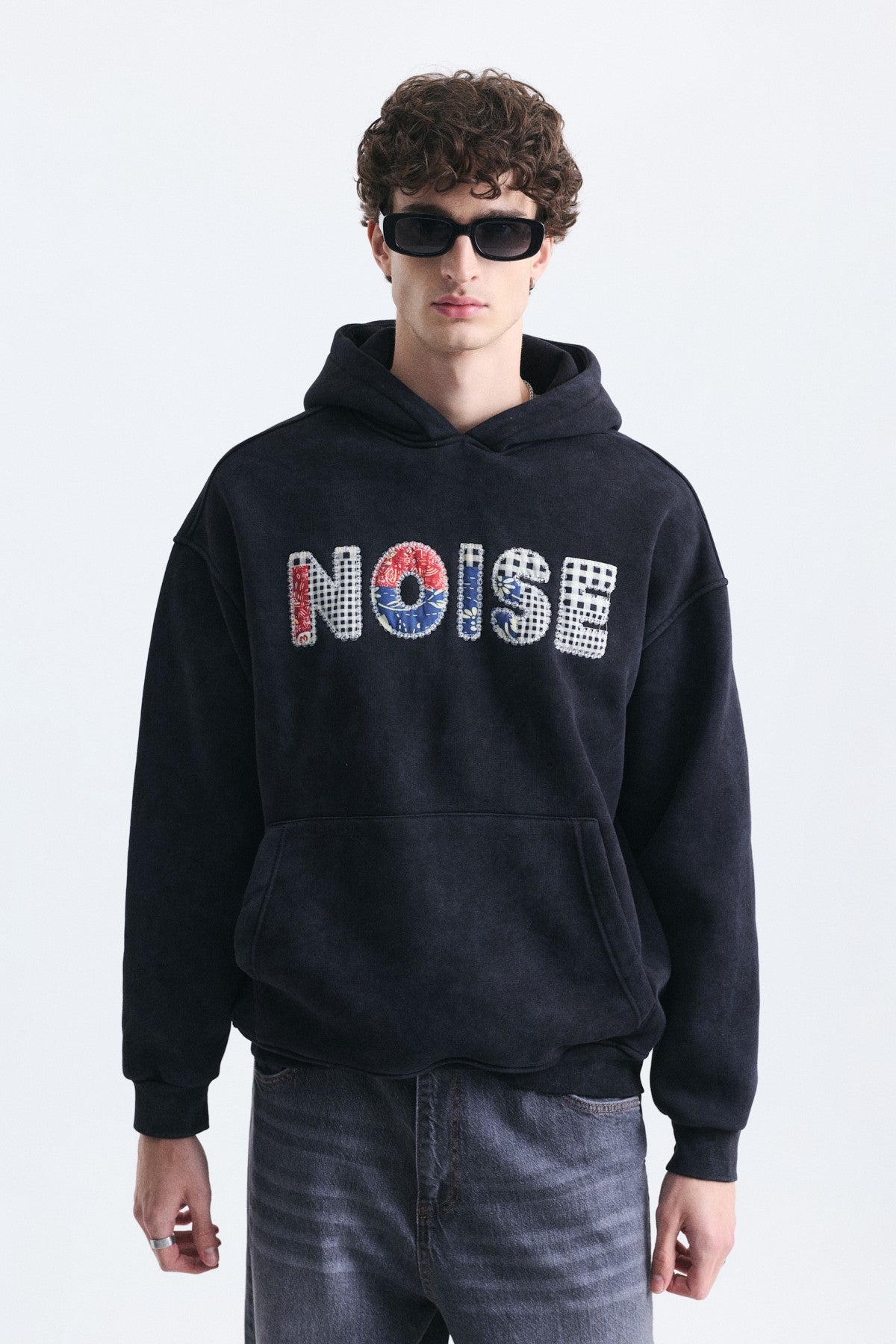 Nakışlı Oversize Kapüşonlu Sweatshirt