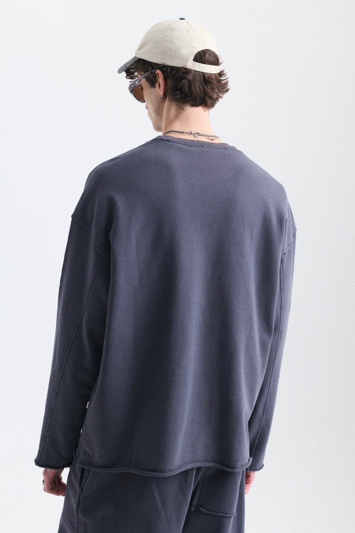 Dikiş Detaylı Oversize Sweatshirt