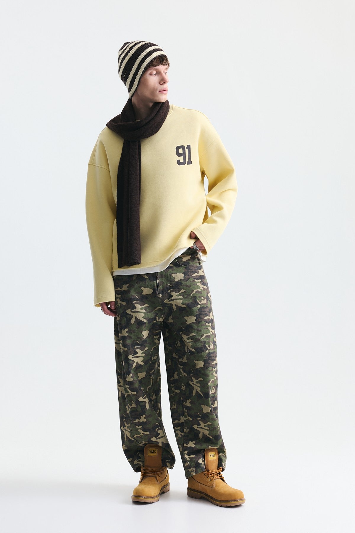 Oversize Baskılı Sweatshirt