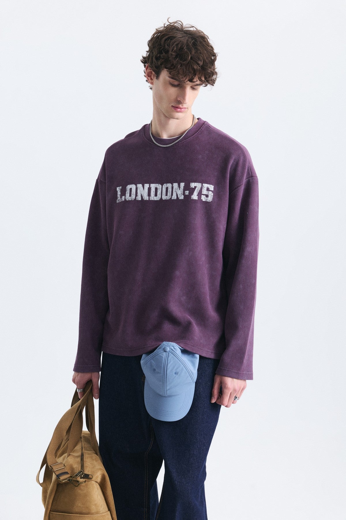 Dokulu London Baskılı Sweatshirt