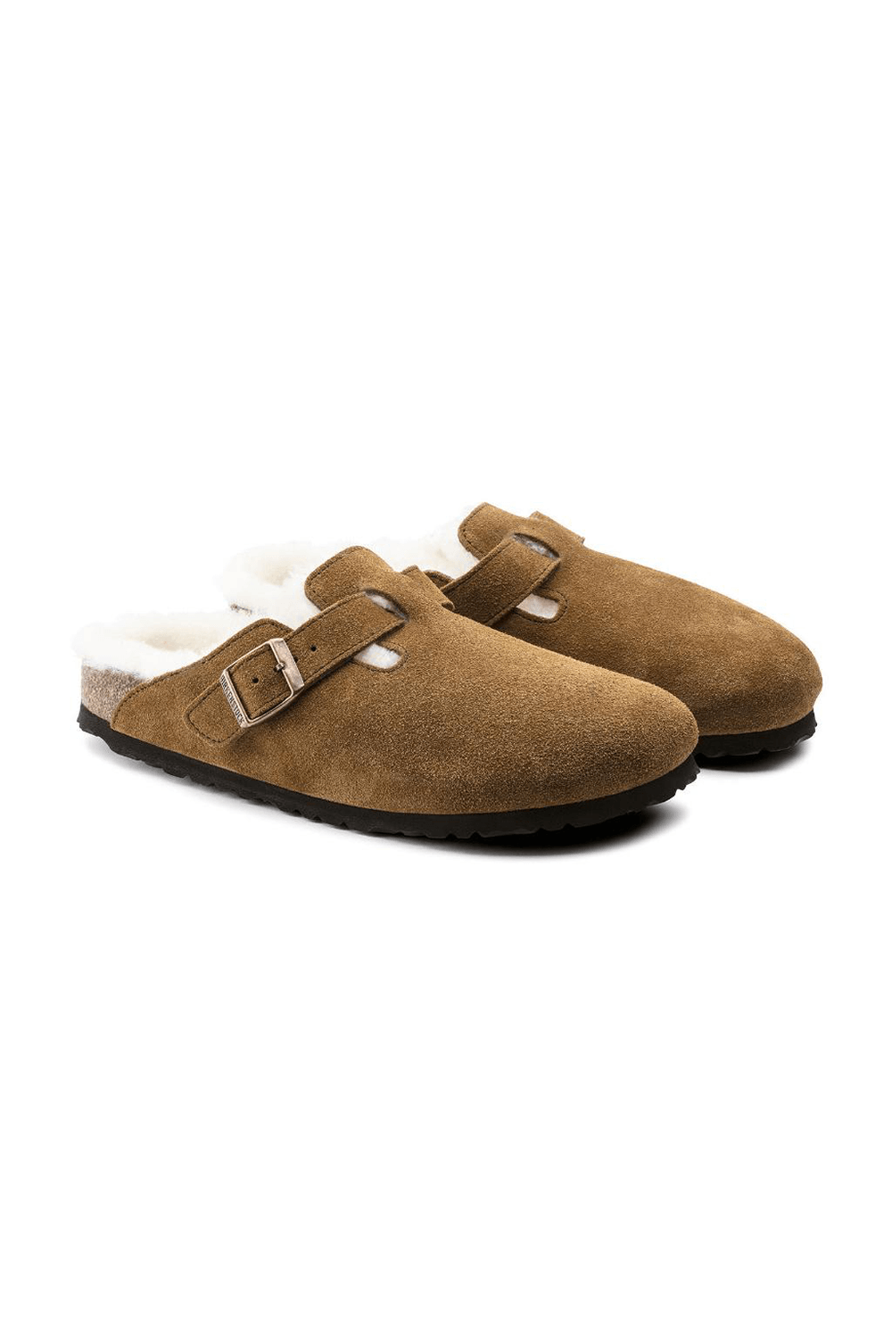 Birkenstock-Boston Suede Shearling-Sandalet & Terlik-5-fleurdirect.live