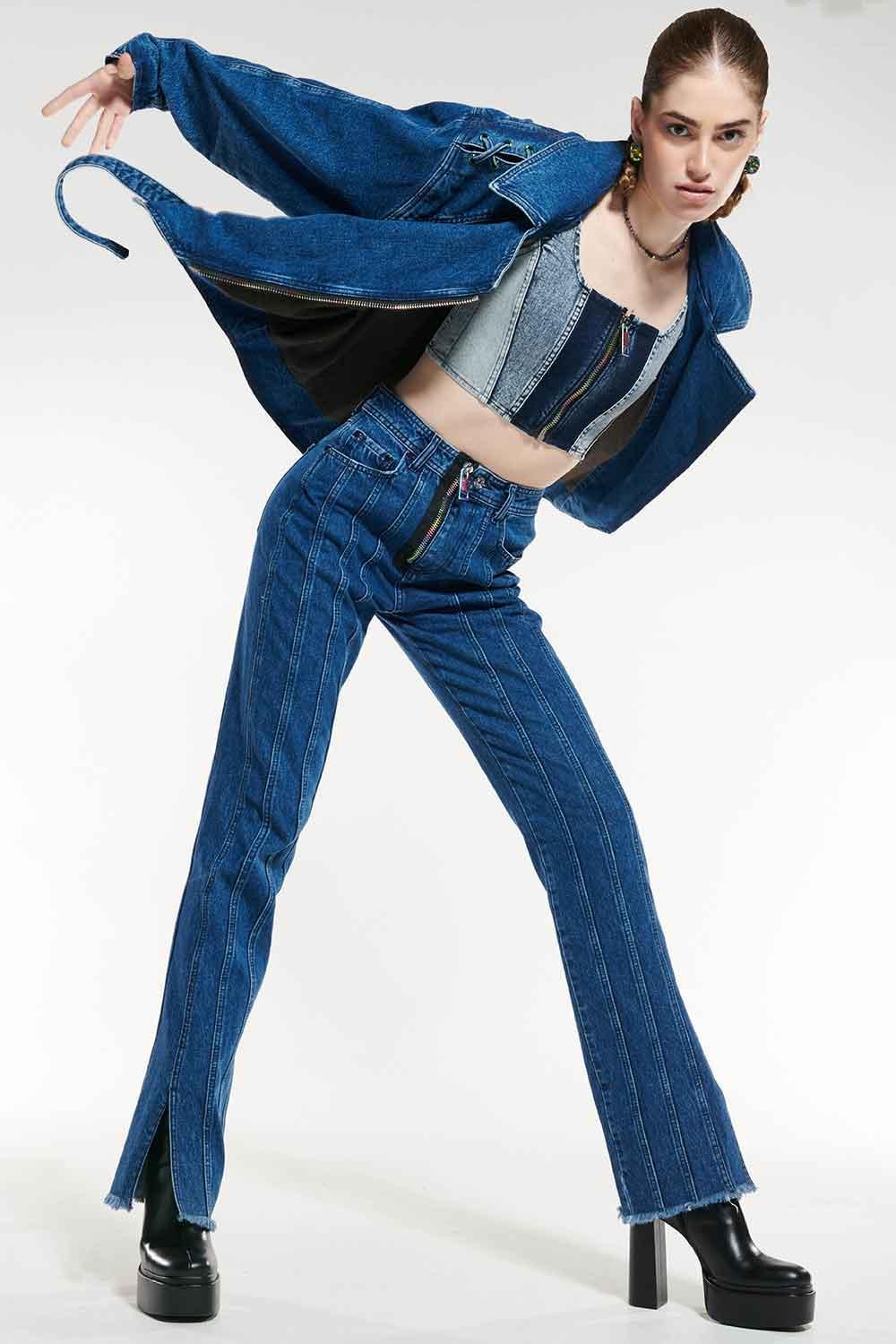 Certain-Brooklyn Jean Light Navy Wash-Kot Pantolon-2-fleurdirect.live