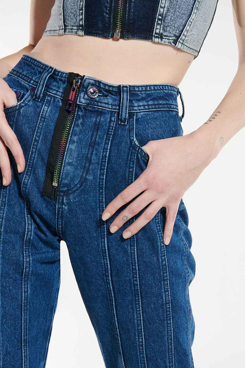 Certain-Brooklyn Jean Light Navy Wash-Kot Pantolon-5-fleurdirect.live