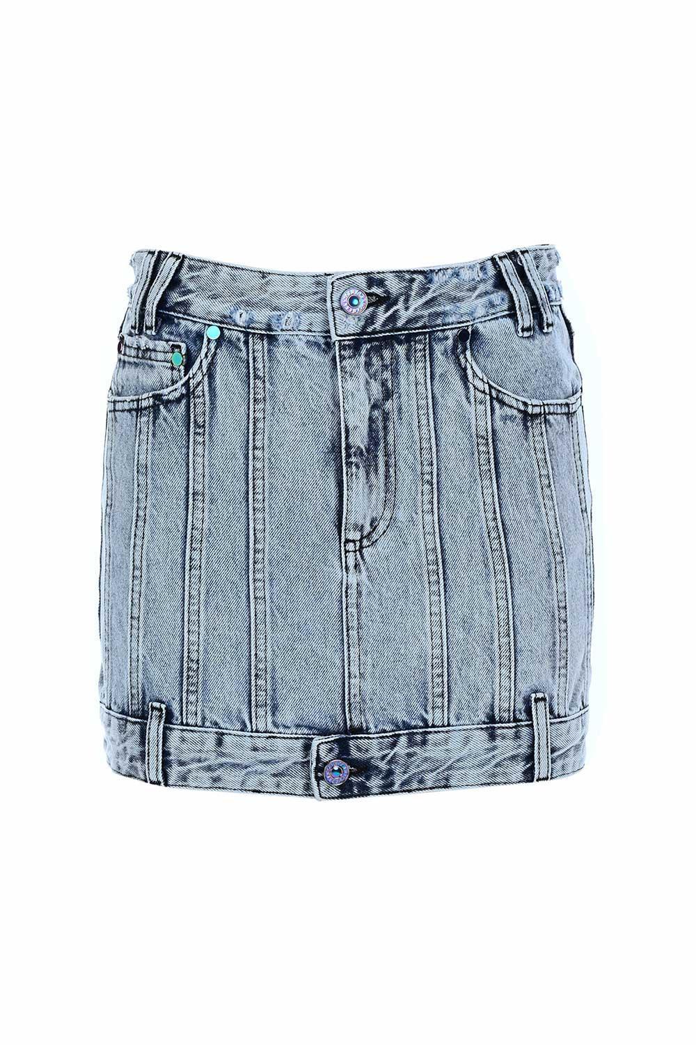 Certain-Ivy Skirt Acid Blue Wash-Etek-3-fleurdirect.live