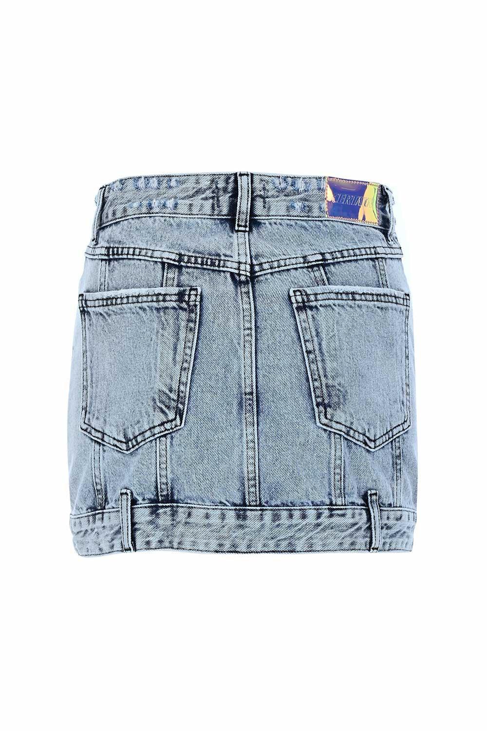 Certain-Ivy Skirt Acid Blue Wash-Etek-4-fleurdirect.live