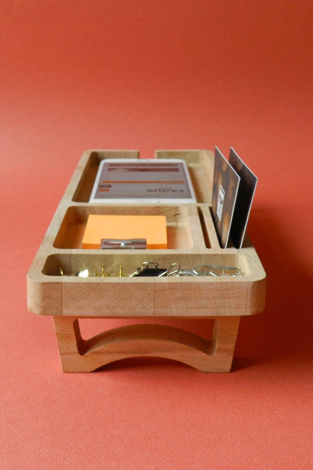Fagus Wood-Mini Spinney Masa Düzenleyici-Masaüstü Organizer-5-fleurdirect.live