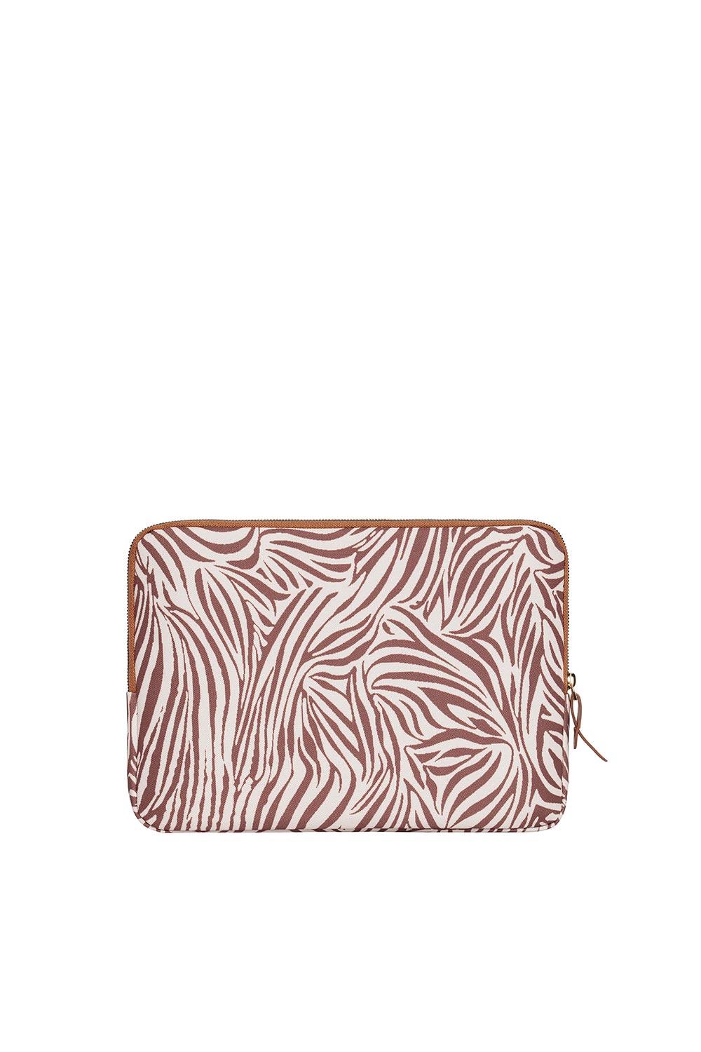 Fudela-Fudela 13-14 Inch Cream Zebra Macbook- Laptop Bag-Laptop Çantası-4-fleurdirect.live