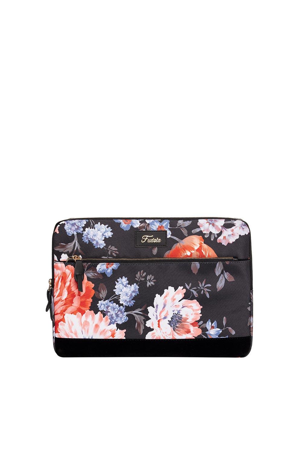 Fudela-Fudela 15.6 Inch Black Roses Macbook- Laptop Bag-Laptop Çantası-1-fleurdirect.live