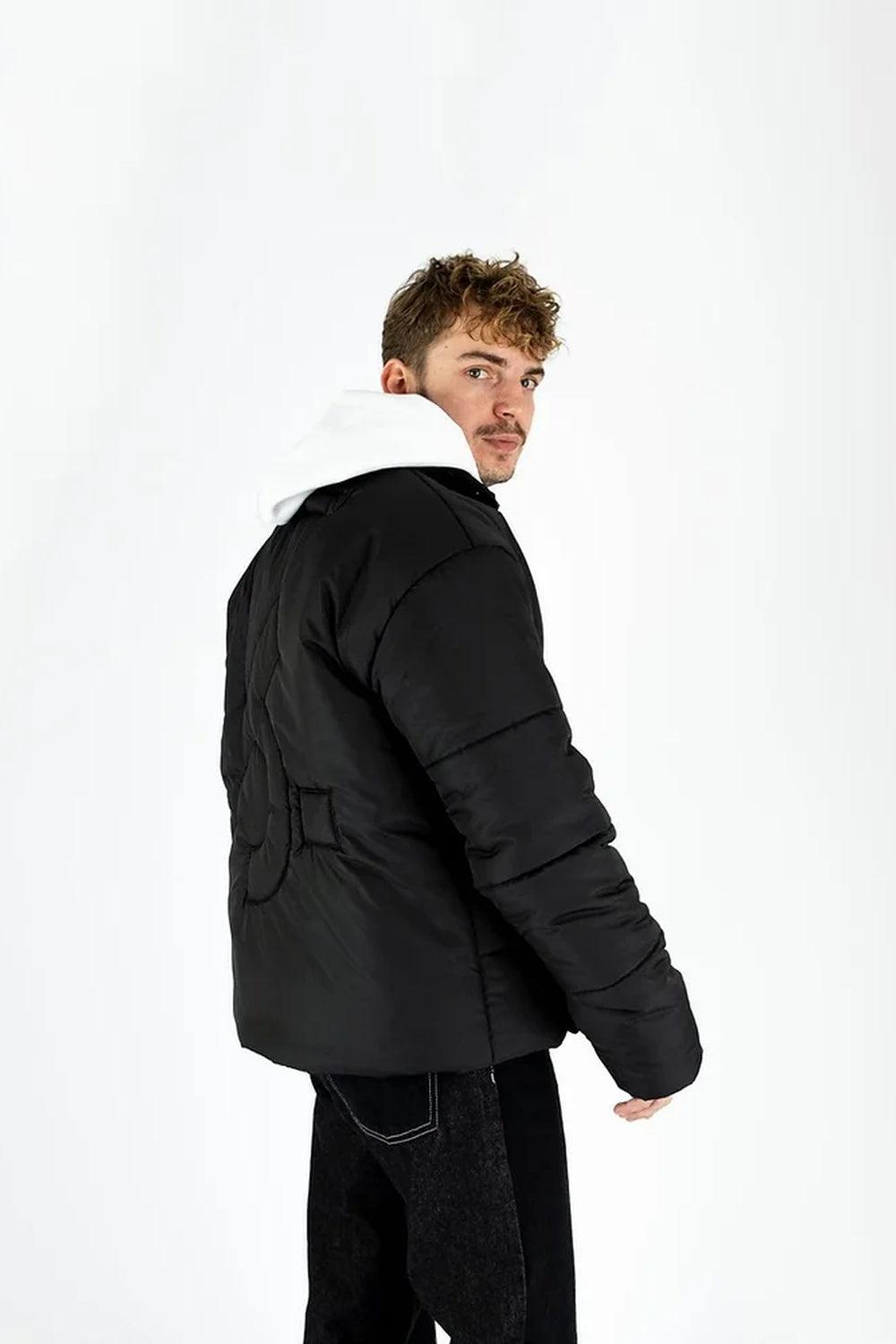 Kahshan-Black 'Puffart' Padded Puffer Jacket-Mont-1-fleurdirect.live