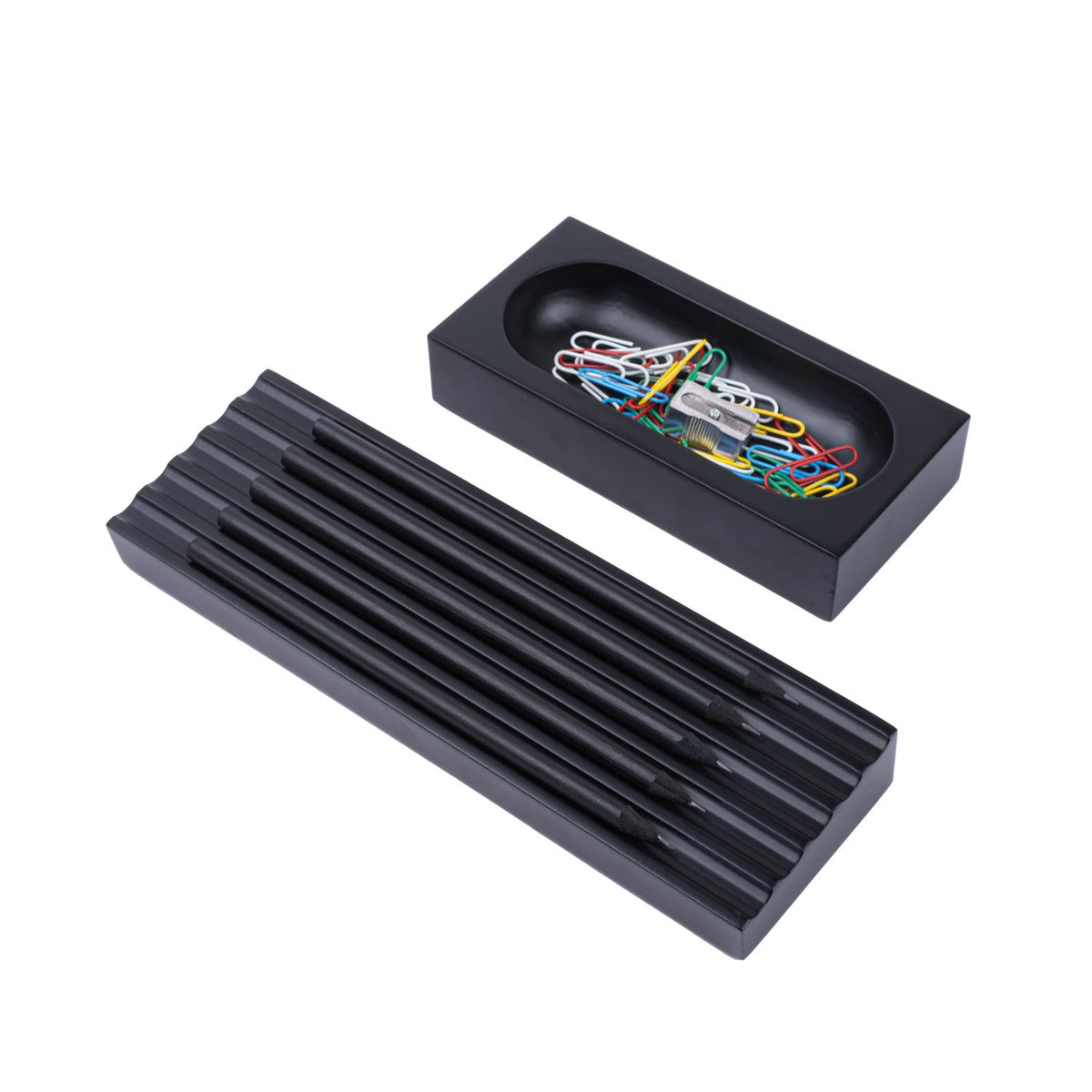 Kayigo-Siyah Woody İkili Set-Masaüstü Organizer-2-fleurdirect.live