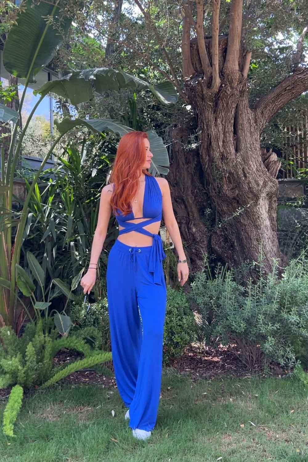 LA LOUVE-Majorelle Blue Büstiyer-Top-1-fleurdirect.live