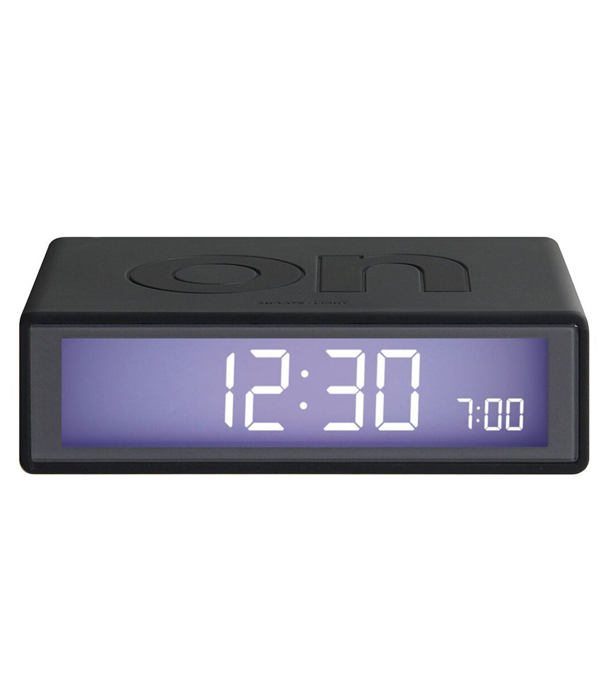 Lexon-Flip Alarm Saat Koyu Gri-Masa Saati-1-fleurdirect.live