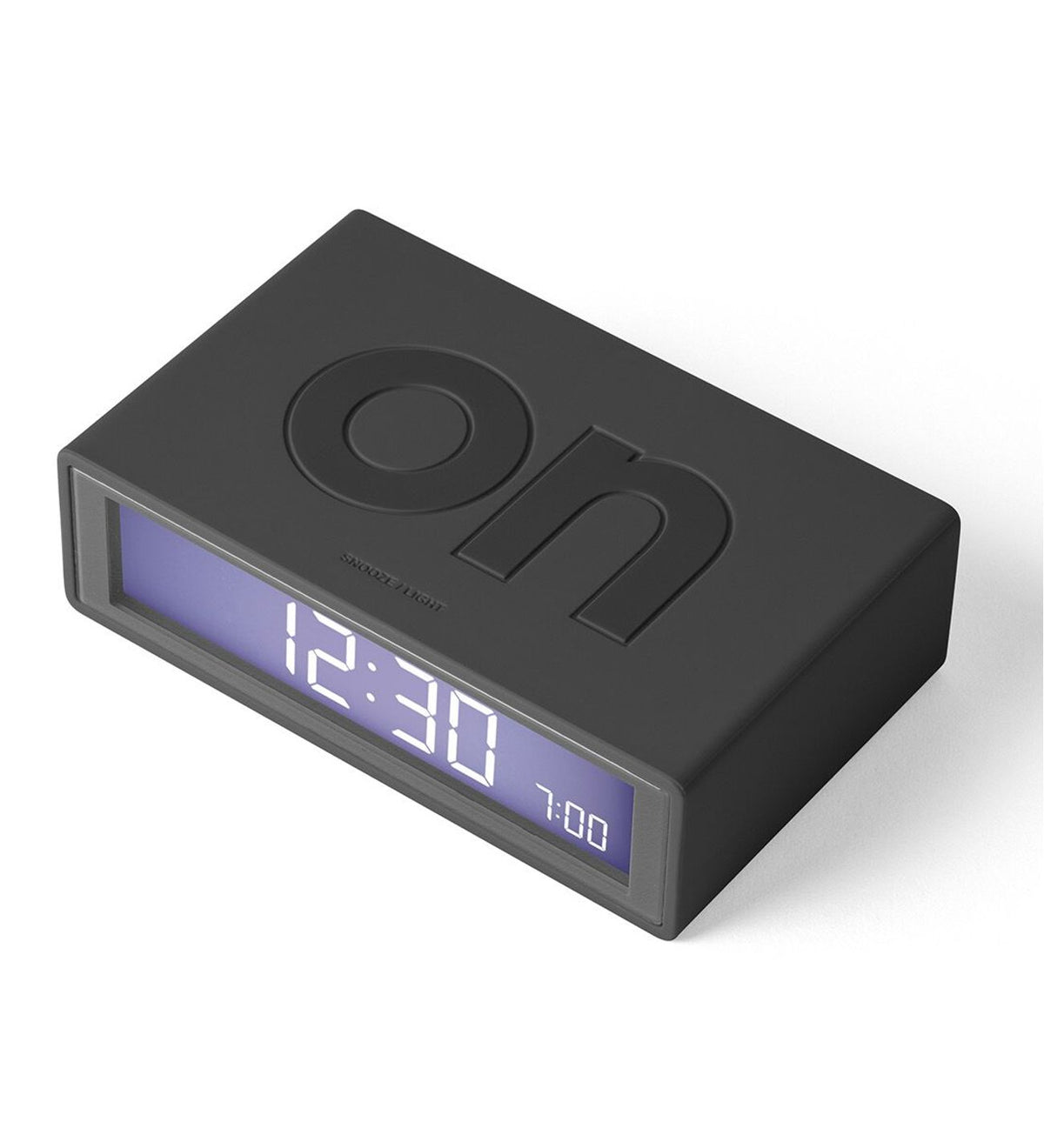 Lexon-Flip Alarm Saat Koyu Gri-Masa Saati-4-fleurdirect.live