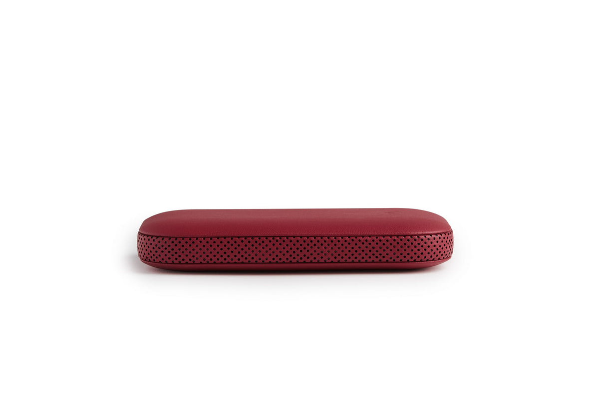 Lexon-Powersound Deri Kablosuz şarj Cihazı Ve Bluetooth Hoparlör Kırmızı-Taşınabilir Hoparlör-10-fleurdirect.live