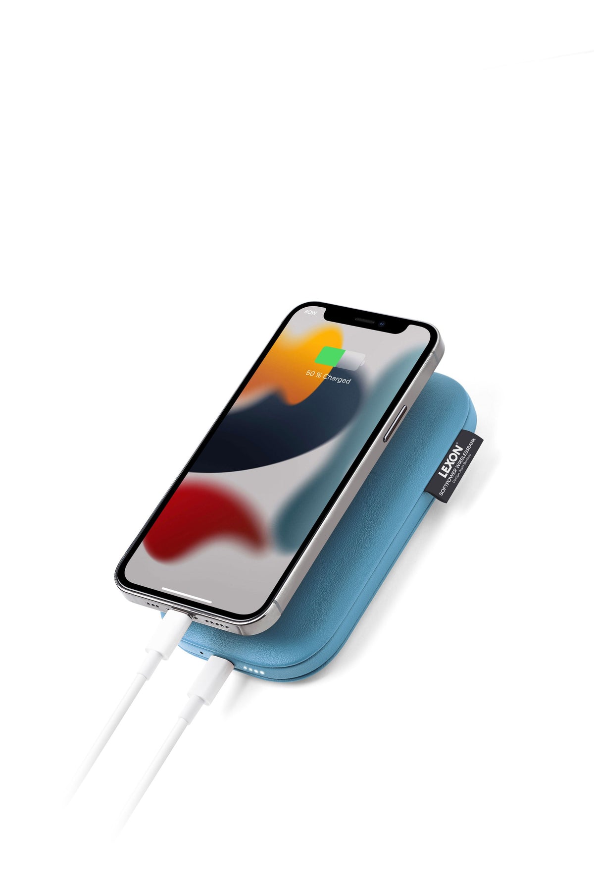 Lexon-Softpower Wirelessbank Kablosuz şarj Cihazı & Powerbank Mavi-Powerbank-2-fleurdirect.live