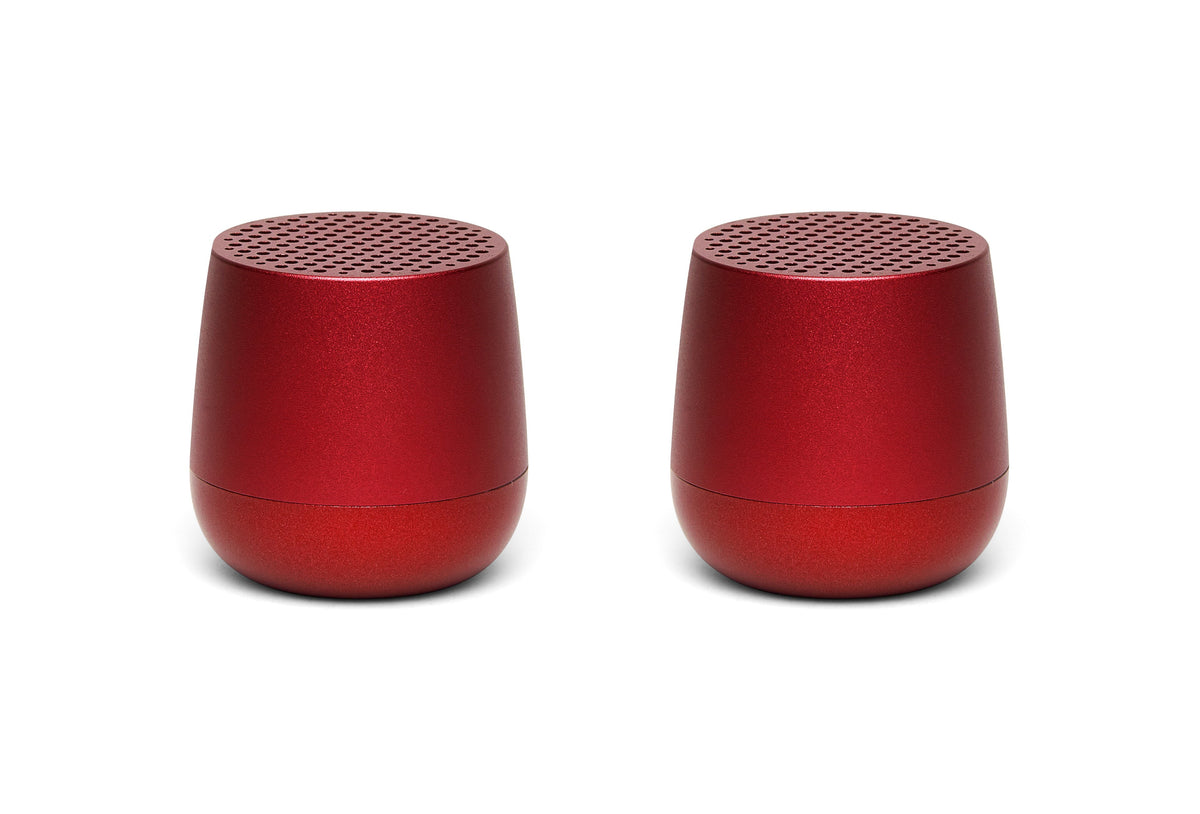 Lexon-Twin Mino Bluetooth Hoparlör Kırmızı-Taşınabilir Hoparlör-1-fleurdirect.live