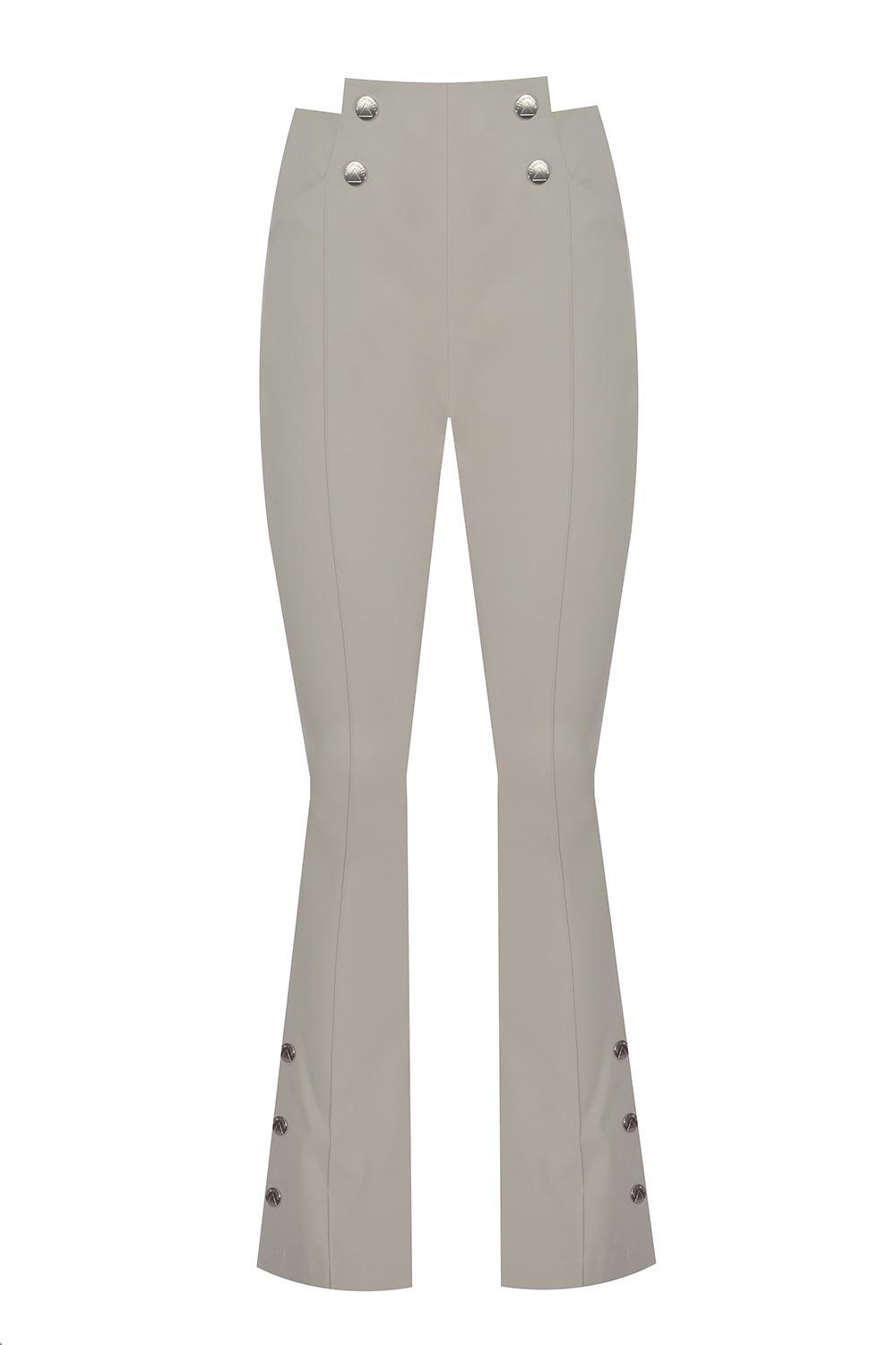 Mirimalist-Viva Pants Grey-Kumaş Pantolon-7-fleurdirect.live