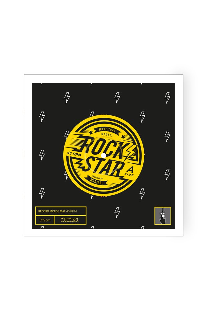Mustard-Mustard Rock N Roll Mouse Pad-Mouse Pad-3-fleurdirect.live