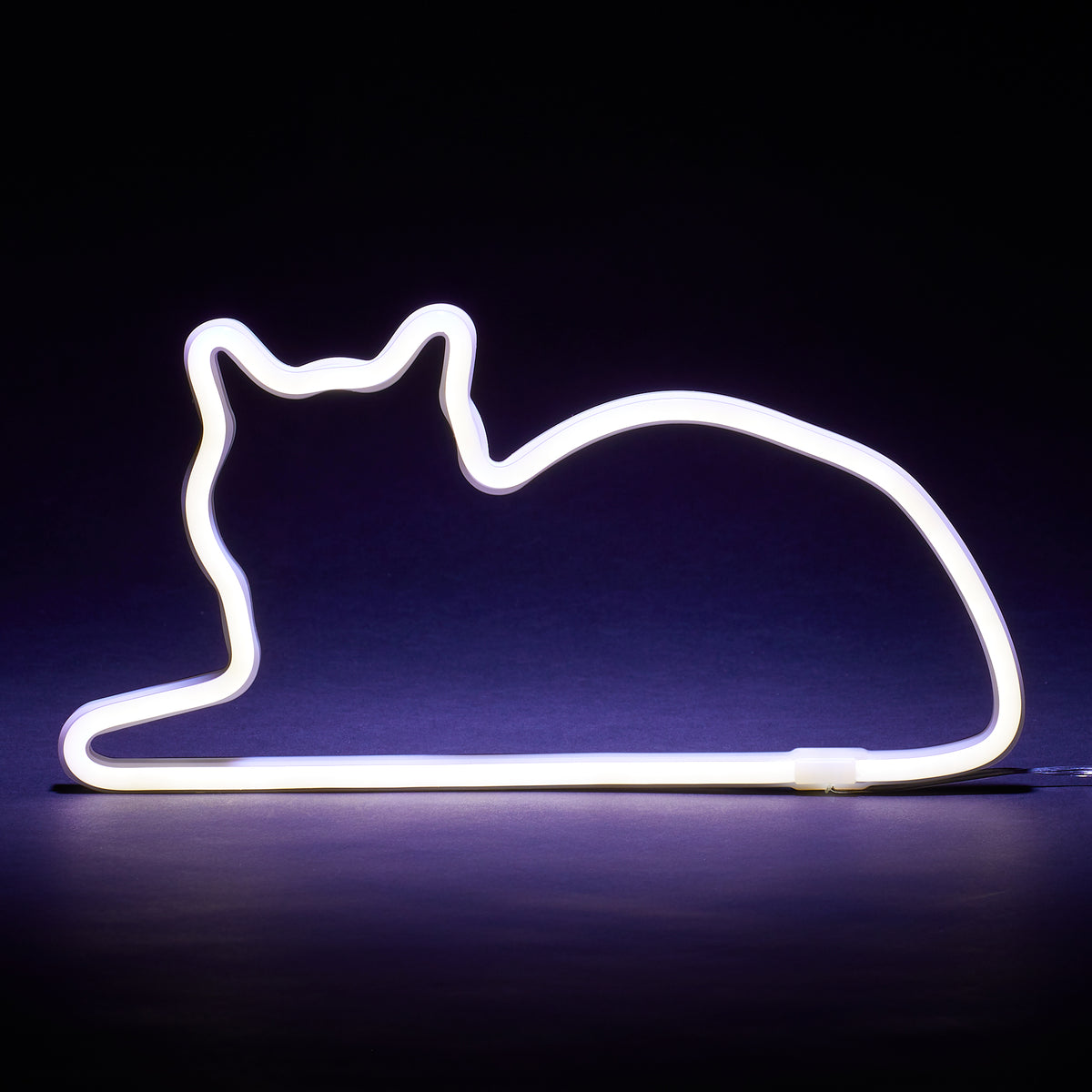 Mustard-Mustard Sitting Cat Led Işık-Gece Lambası-3-fleurdirect.live