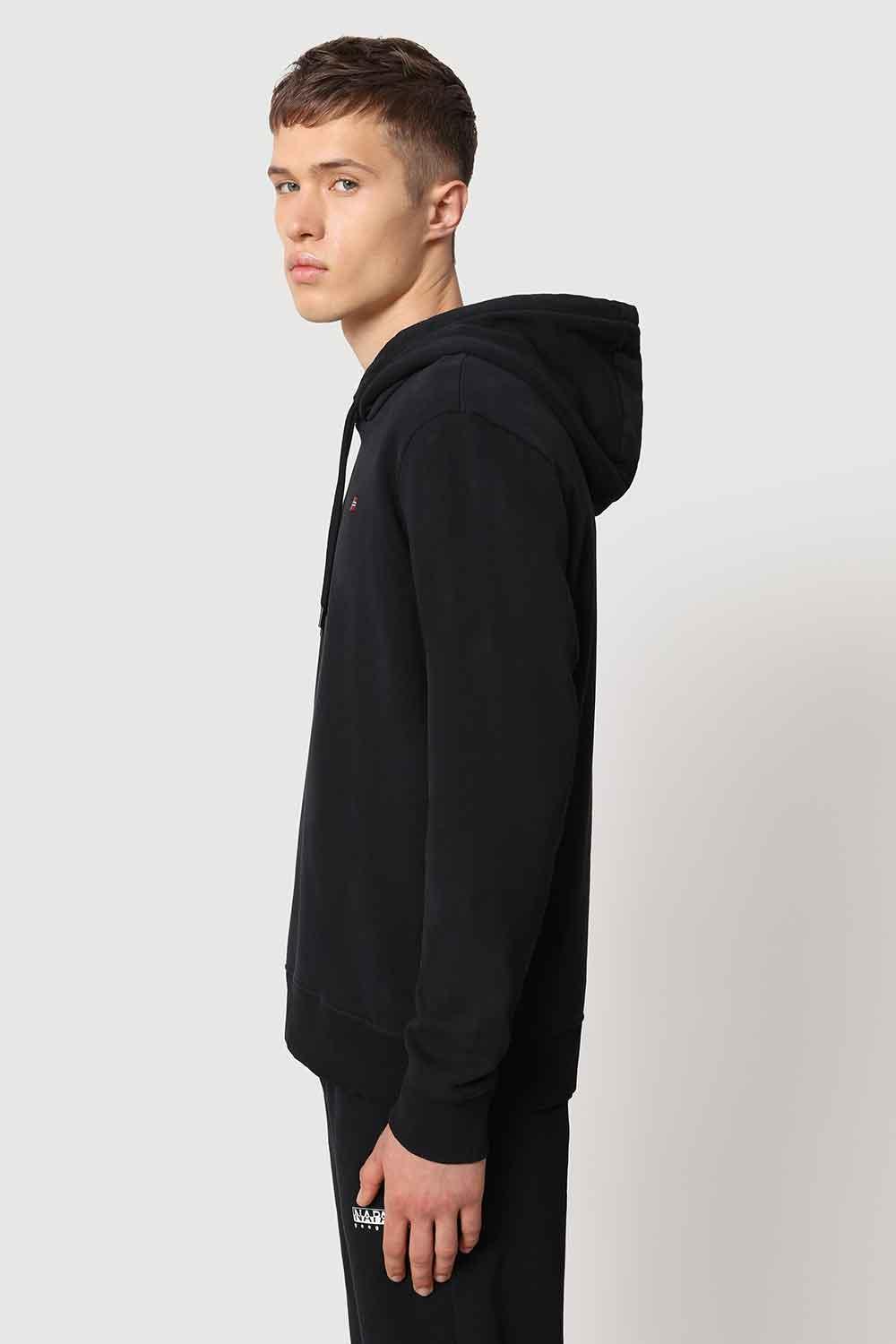 Napapijri-Balis Hood Black 041-Sweatshirts & Hoodies-3-fleurdirect.live