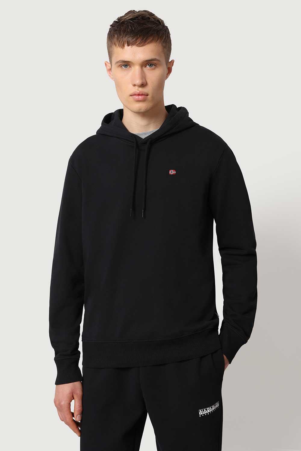 Napapijri-Balis Hood Black 041-Sweatshirts & Hoodies-8-fleurdirect.live