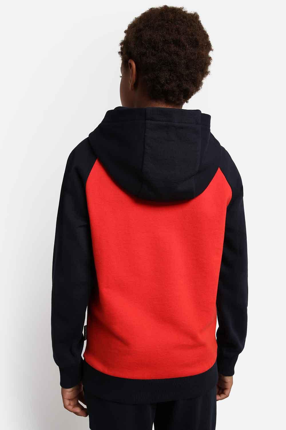 Napapijri-Hoodie Entremonth Bright Red-Sweatshirts & Hoodies-5-fleurdirect.live