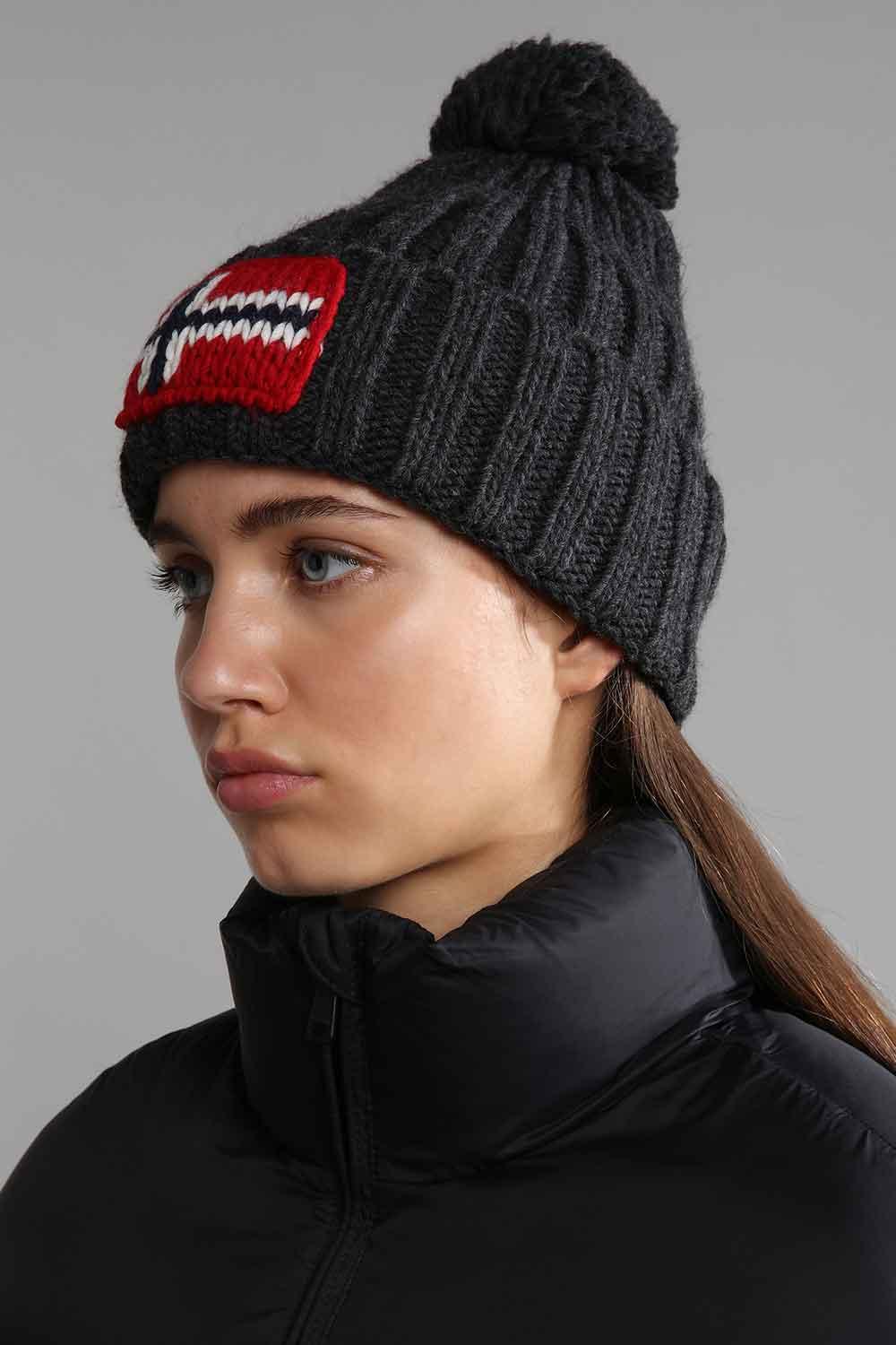 Napapijri-Semiury 5 Dark Grey Melange-Bere-3-fleurdirect.live