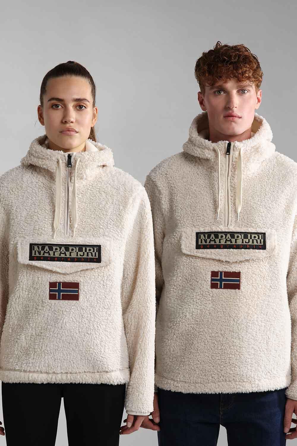 Napapijri-T-Burgee HZH Whitecap Gray-Sweatshirts & Hoodies-1-fleurdirect.live
