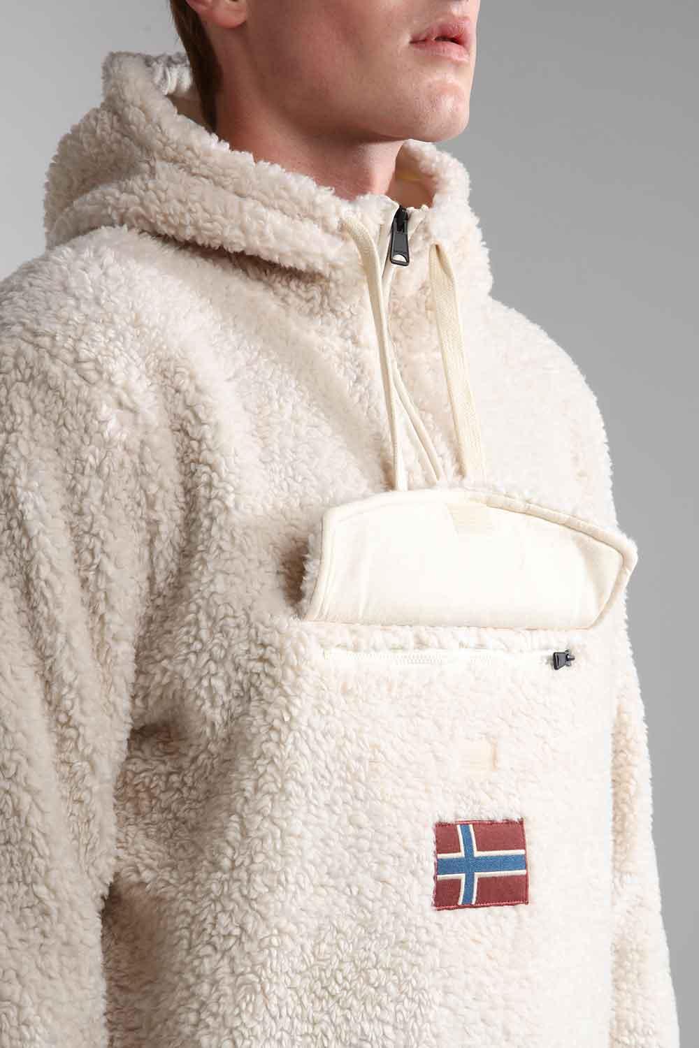 Napapijri-T-Burgee HZH Whitecap Gray-Sweatshirts & Hoodies-5-fleurdirect.live