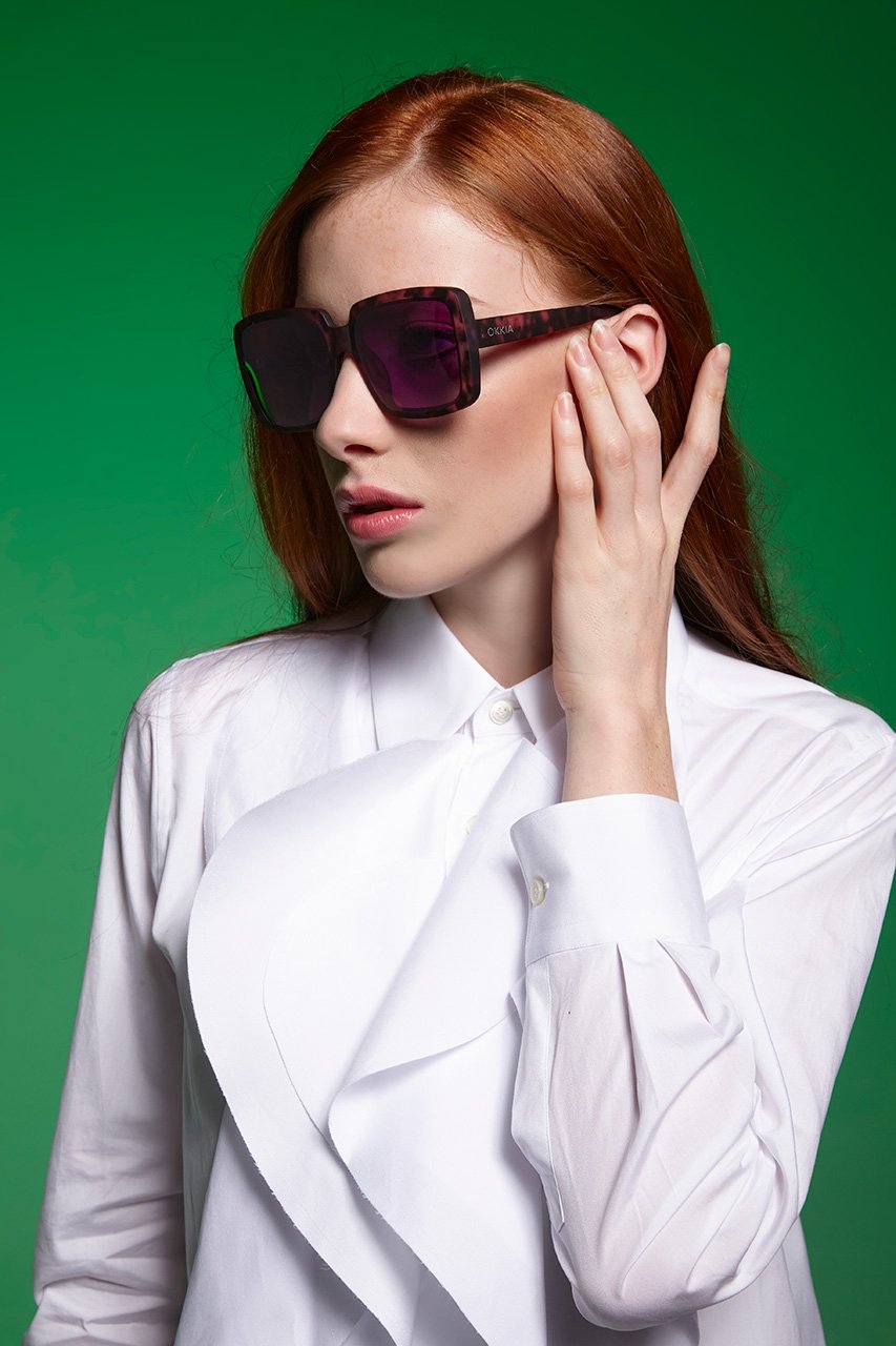 Okkia-Okkia Alessia Unisex Güneş Gözlüğü Klasik Havana-Güneş Gözlüğü-8-fleurdirect.live