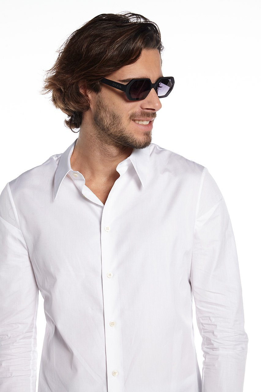 Okkia-Okkia Andrea Altıgen Unisex Güneş Gözlüğü Siyah-Güneş Gözlüğü-5-fleurdirect.live