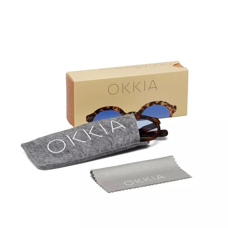Okkia-Okkia Lauro Unisex Yuvarlak Klasik Havana Güneş Gözlüğü Mavi Gradyan-Güneş Gözlüğü-6-fleurdirect.live