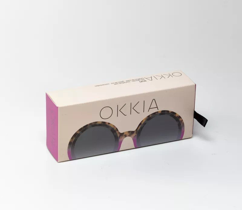 Okkia-Okkia Monica Unisex Büyük Yuvarlak Güneş Gözlüğü Havana Pembesi-Güneş Gözlüğü-6-fleurdirect.live