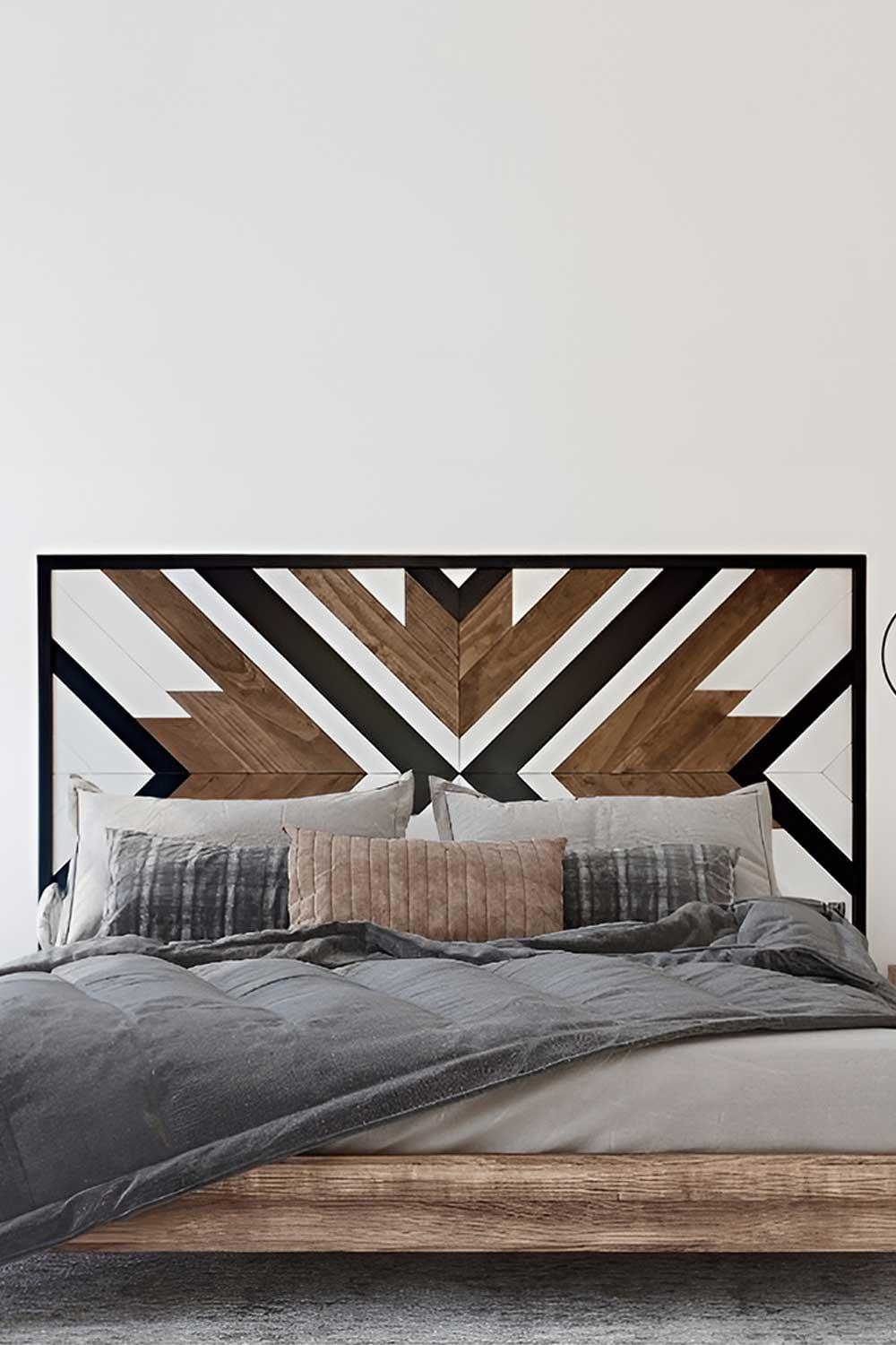 Postotto Design Studio-Bohemian Çift Kişilik Ahşap Yatak/ Baza Başlığı-Yatak-1-fleurdirect.live
