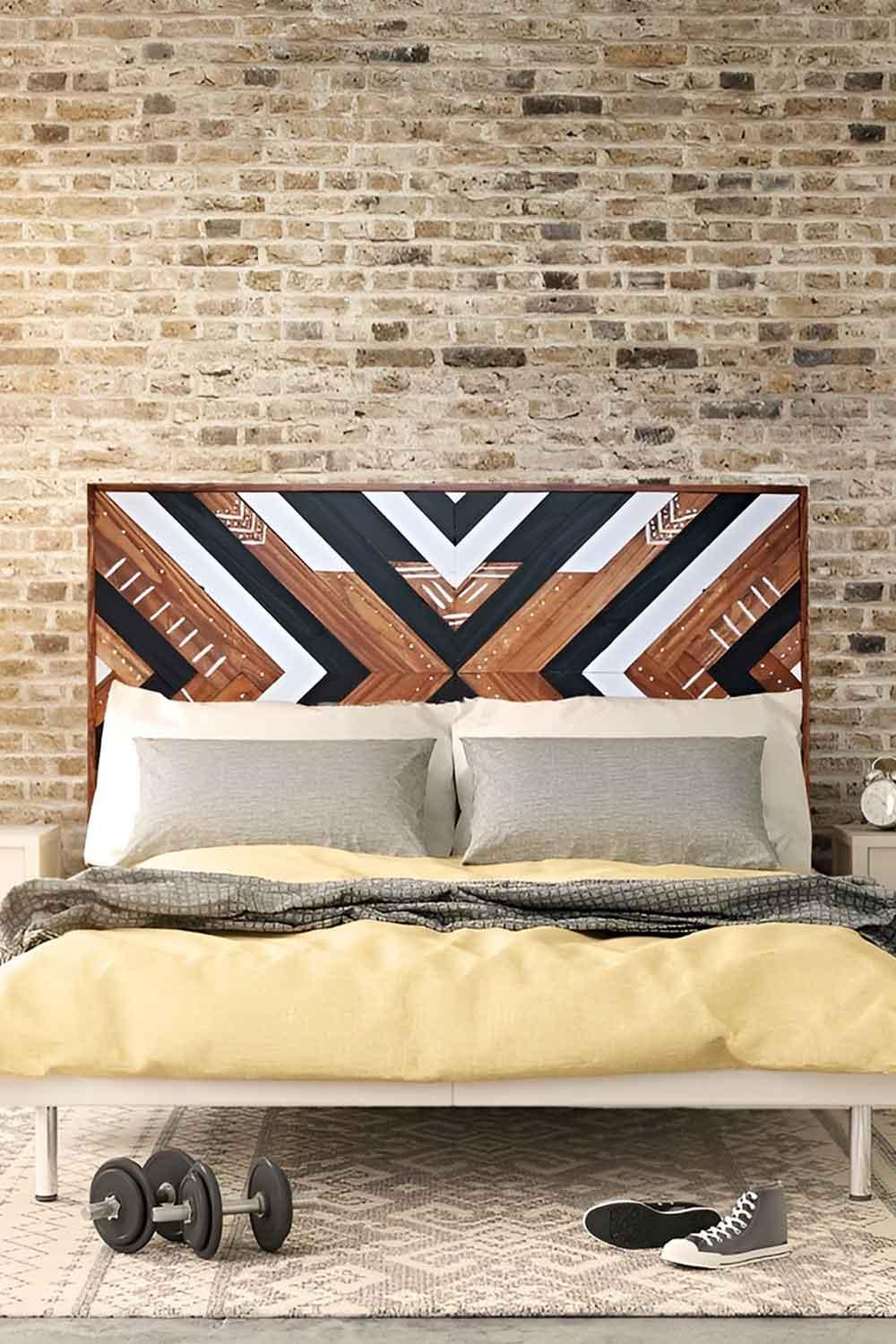 Postotto Design Studio-Etnik Çift Kişilik Ahşap Yatak/ Baza Başlığı-Yatak-1-fleurdirect.live
