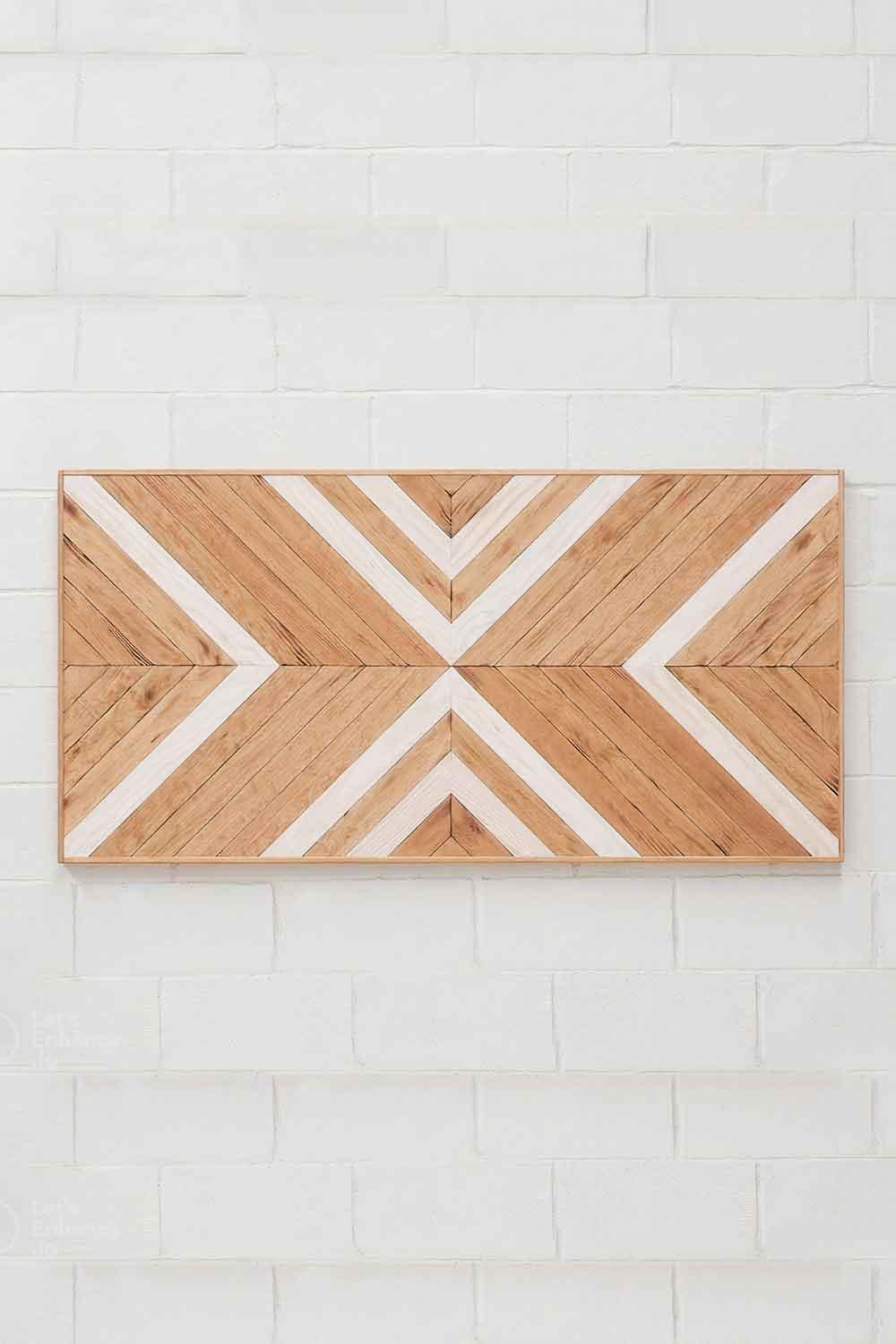 Postotto Design Studio-Geometrik Çift Kişilik Ahşap Yatak/ Baza Başlığı-Yatak-2-fleurdirect.live