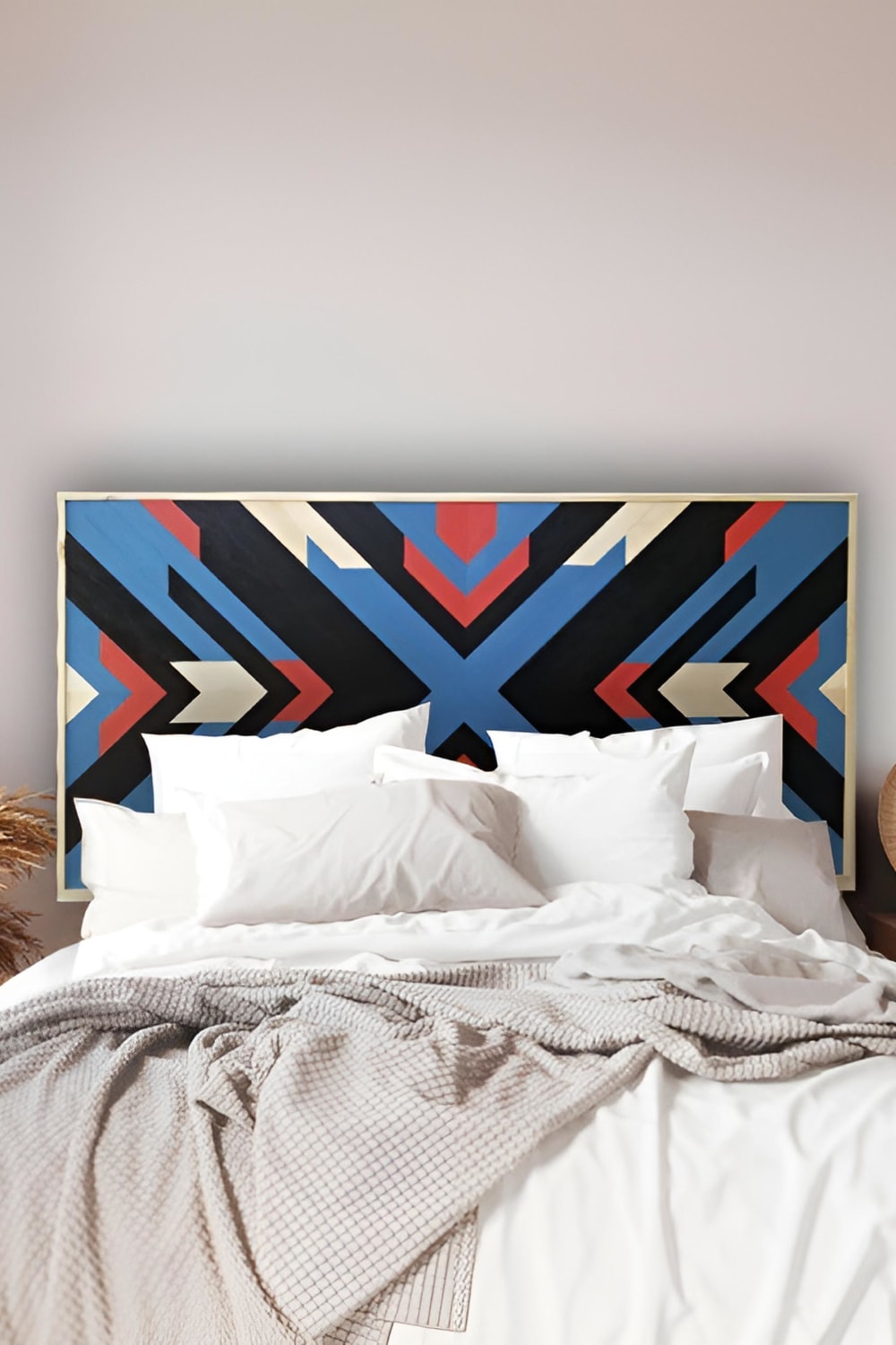 Postotto Design Studio-Renkli Çift Kişilik Ahşap Yatak/ Baza Başlığı-Yatak-1-fleurdirect.live