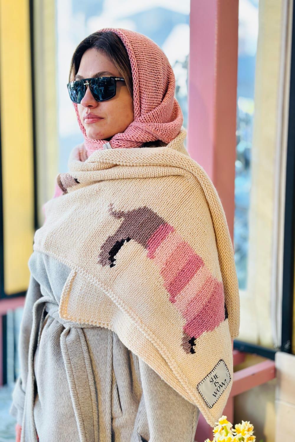 Sheiswow-Pink Luna-Şal & Fular-4-fleurdirect.live
