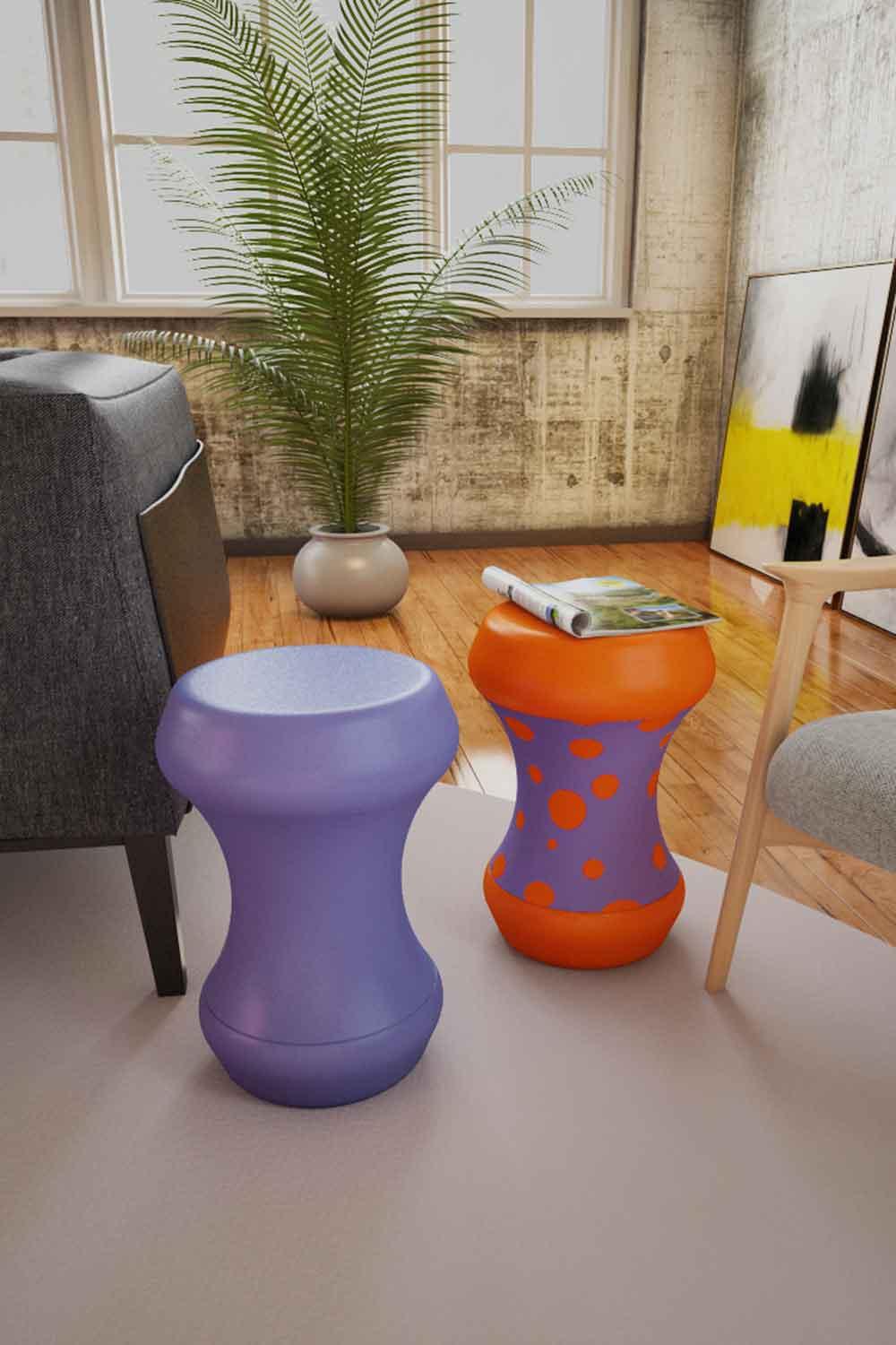 Sodd Design-Boom Bom Sehpa Lila-Turuncu Puantiye-Sehpa-2-fleurdirect.live