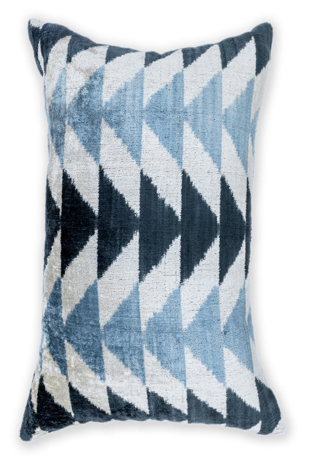 Soho Antiq-Airat Geometrik Desenli İkat Kadife Yastık 60x40 Cm-Yastık-1-fleurdirect.live