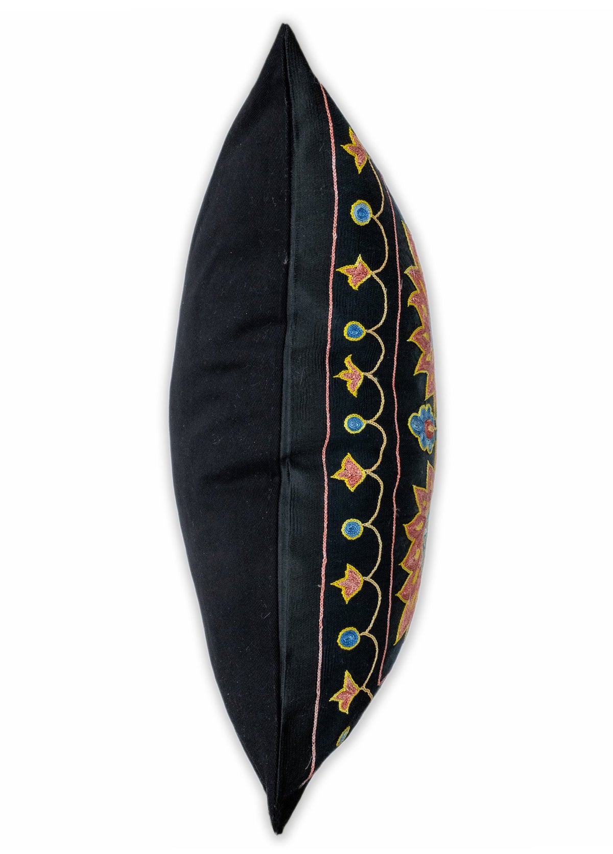 Soho Antiq-Kadio İpek İşlemeli Siyah Kırlent 50x50 Cm-Yastık-5-fleurdirect.live