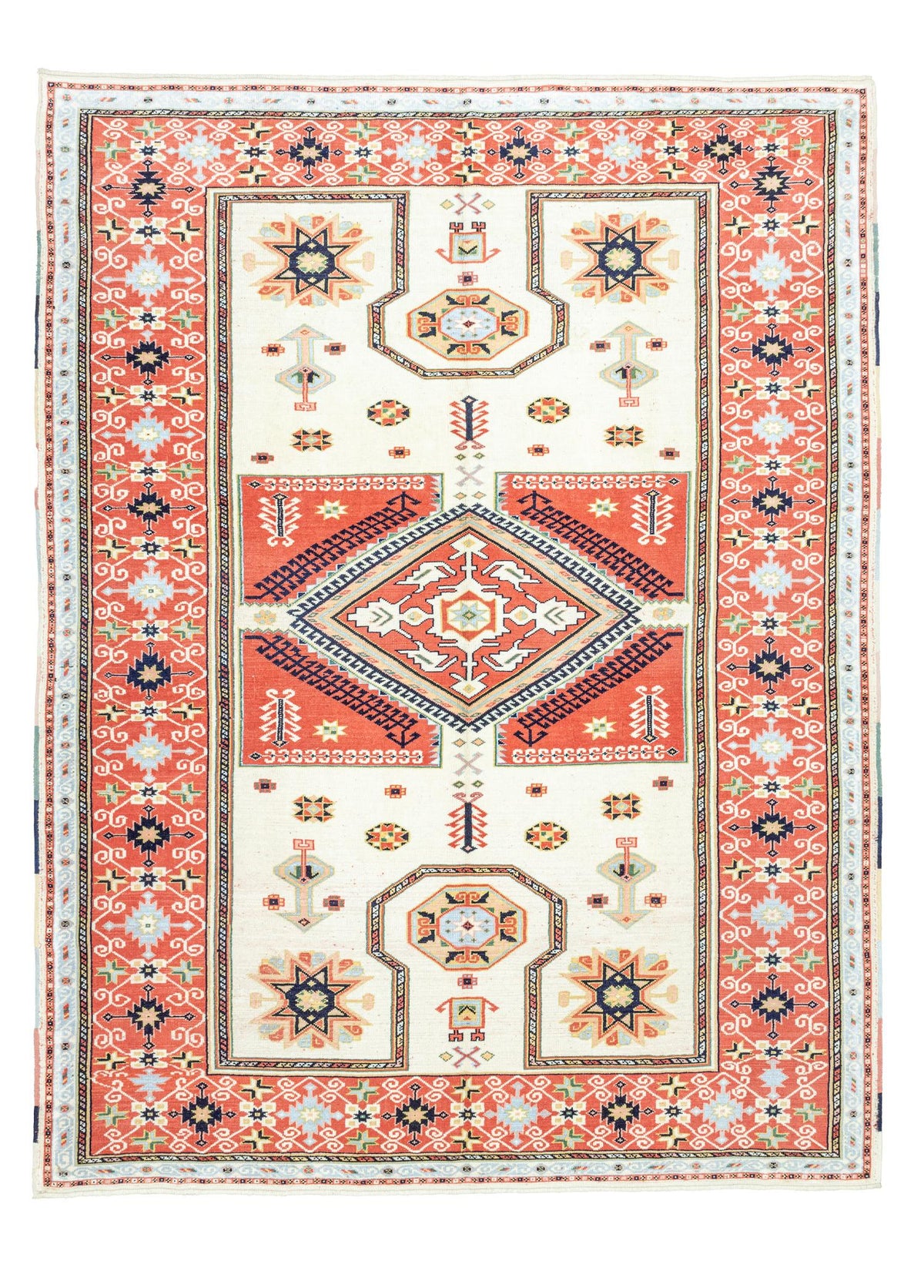 Soho Antiq-Orchis El Dokuma Geometrik Tasarımlı Yün Halı 221x288 Cm-Halı-1-fleurdirect.live