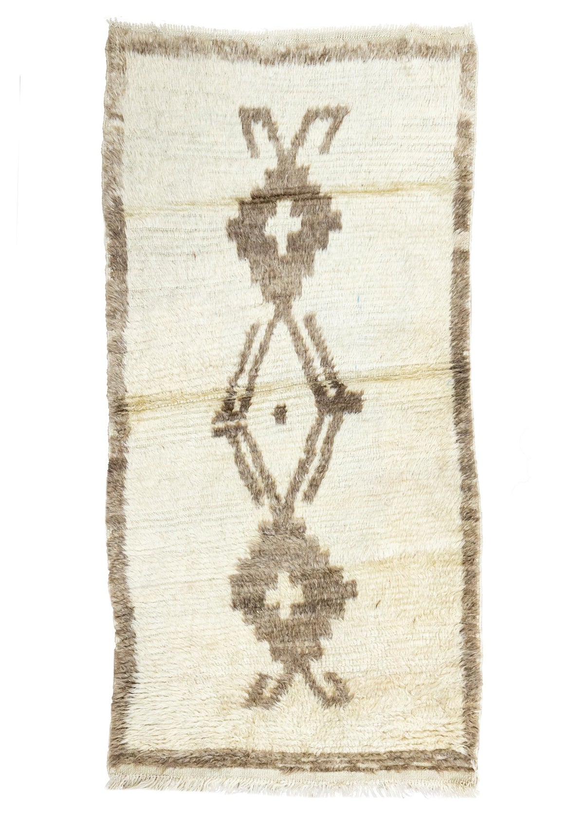 Soho Antiq-Tozgun İlkel Desenli El Dokuma Tülü Halı 95x191 Cm-Halı-1-fleurdirect.live